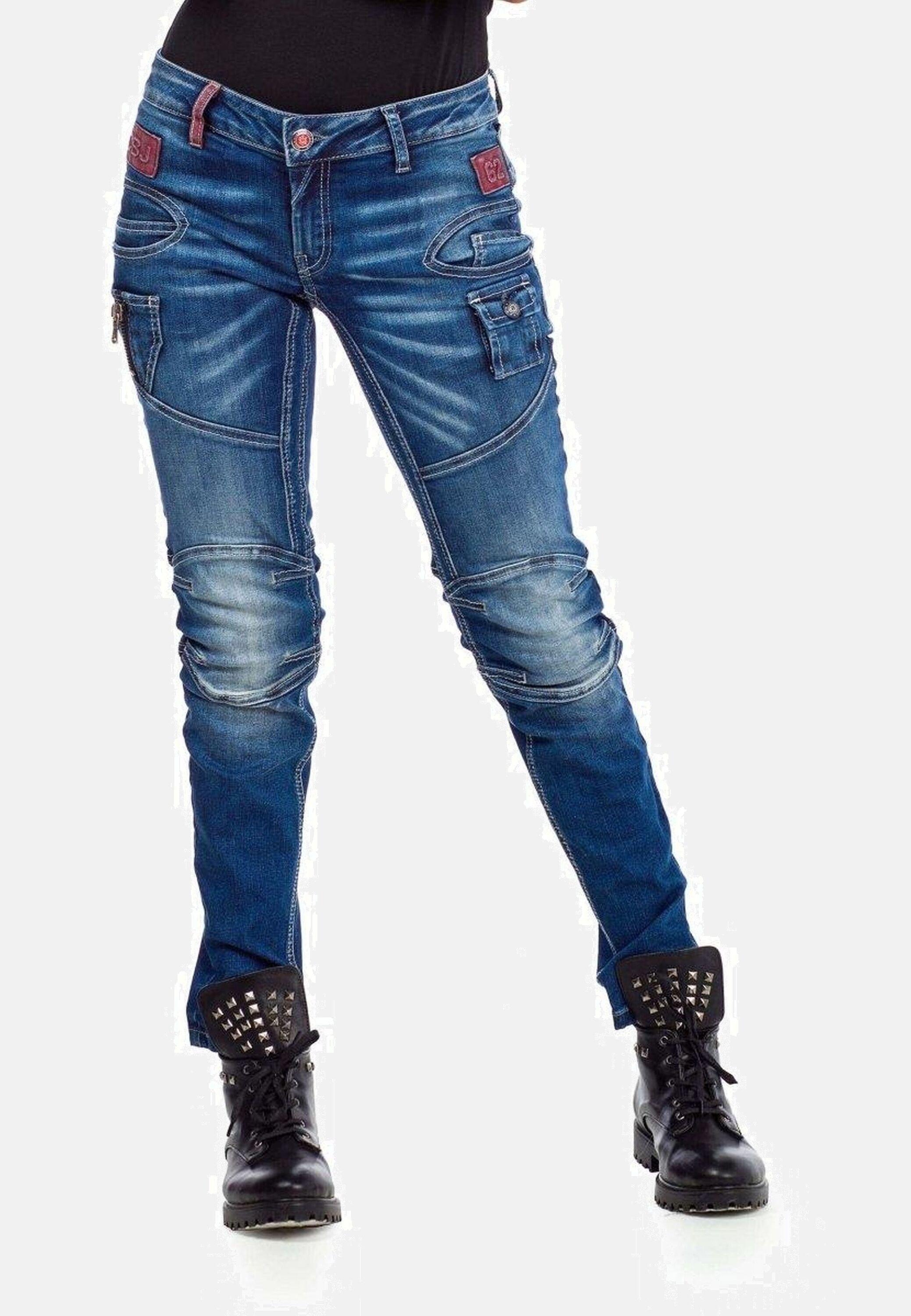 Cipo & Baxx Slim-fit-Jeans »Jeans«, mit modischen Ziernähten, WD358