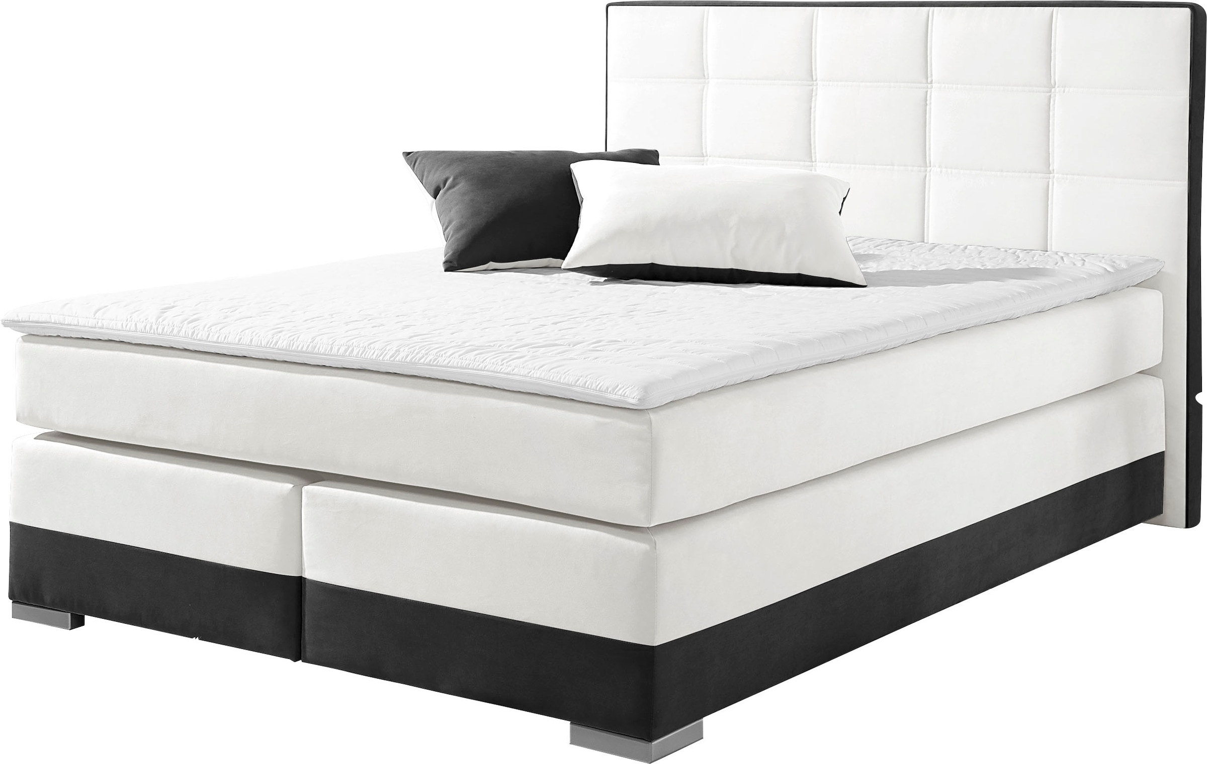 INOSIGN Boxspringbett, inklusive Topper und Wendekissen