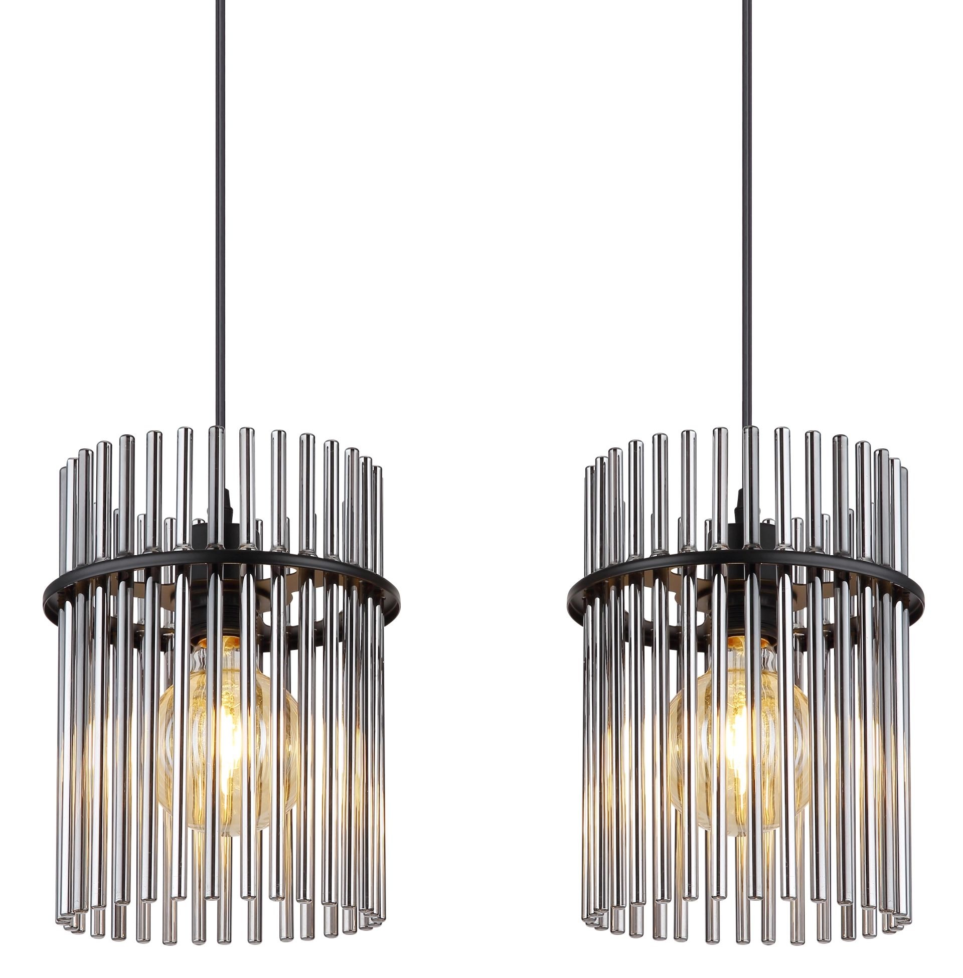 GLOBO LIGHTING Pendelleuchte »GORLEY«, Leuchtmittel E27 | ohne Leuchtmittel, Design Glasstäbe, Deckenlampe, Wohnzimmer, Esszimmer, Hängeleuchte
