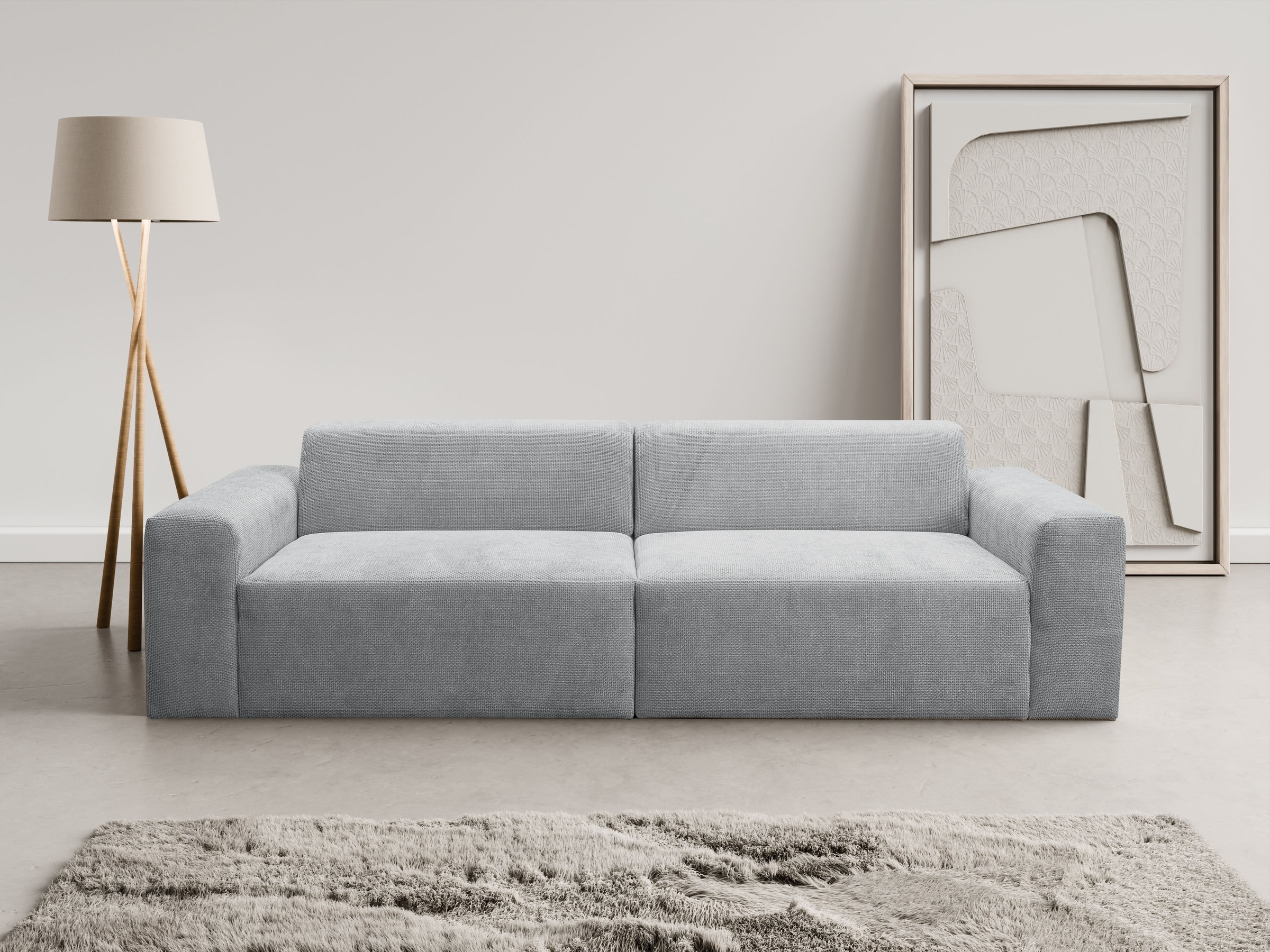 WERK2 Sofa "Zeus 3-Sitzer", Curvy Trend 3-Sitzer mit urbaner Optik