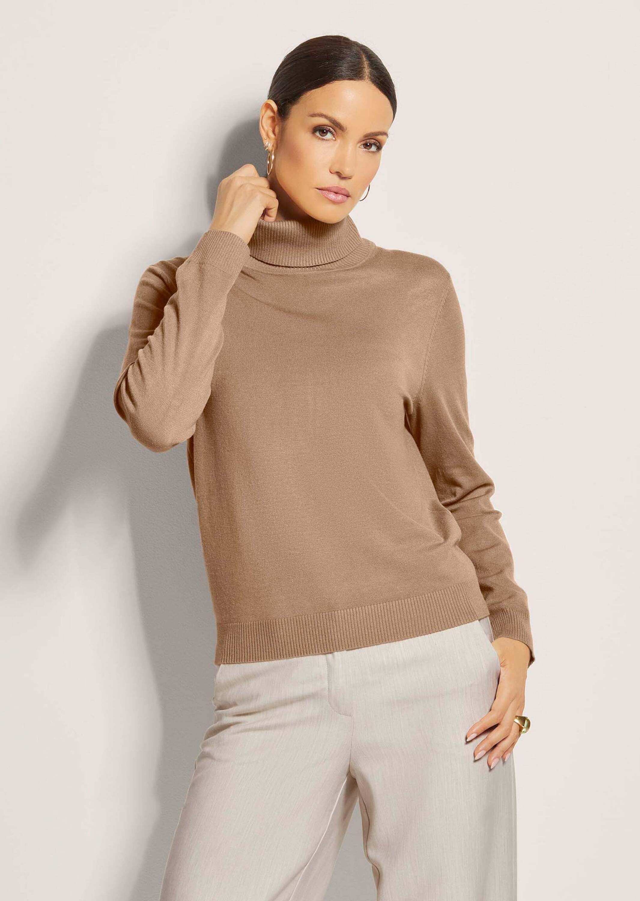 MADELEINE Longpullover »Pullover Strickpullover aus Viskose-Stretch«