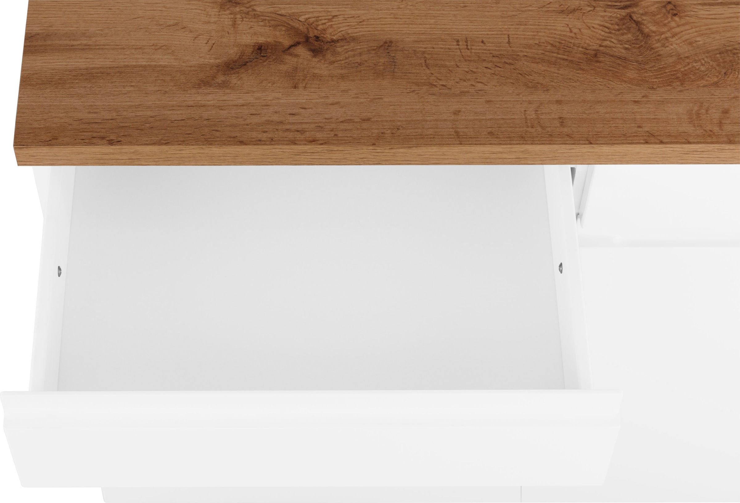HELD MÖBEL Unterschrank »Virginia«, 85 cm hoch, 150 cm breit, 3 Schubladen, 3  Türen, griffloses Design | BAUR