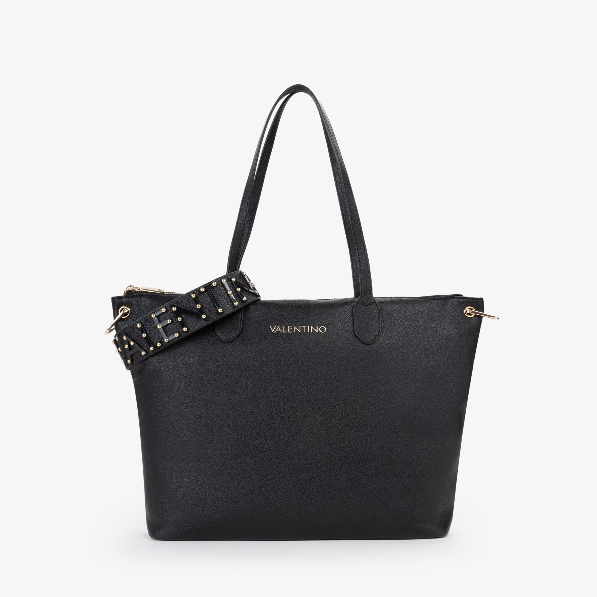 VALENTINO BAGS Shopper »DEA RE« Damen Umhängetasche, Handtasche mit goldfarbenem Logoschriftzug