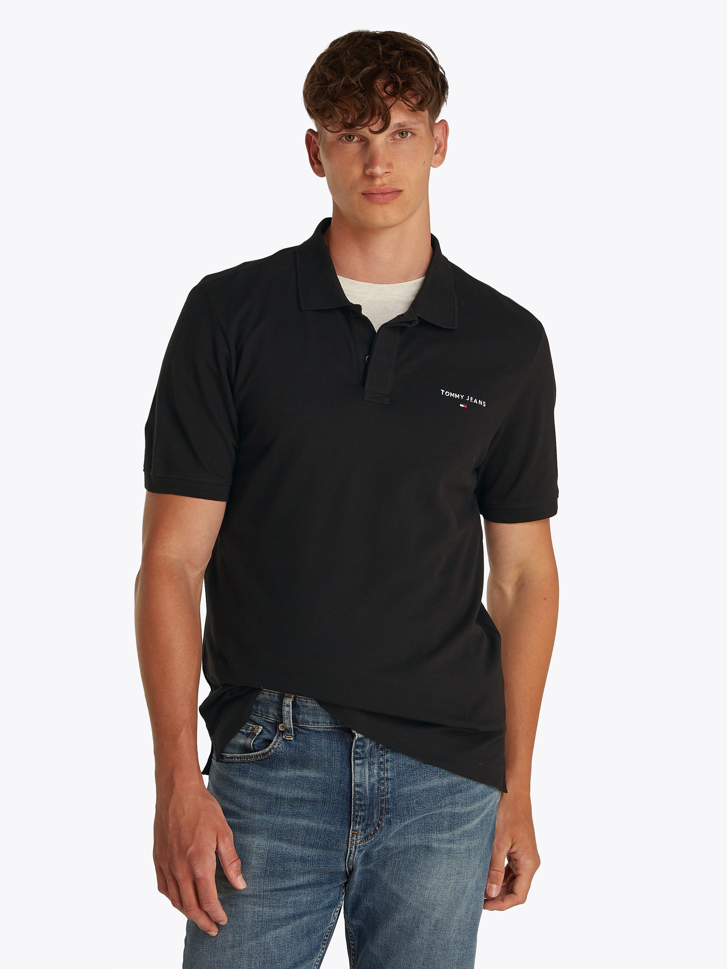 Tommy Jeans Poloshirt "TJM REG LINEAR POLO EXT", Mit Rundhalsausschnitt günstig online kaufen