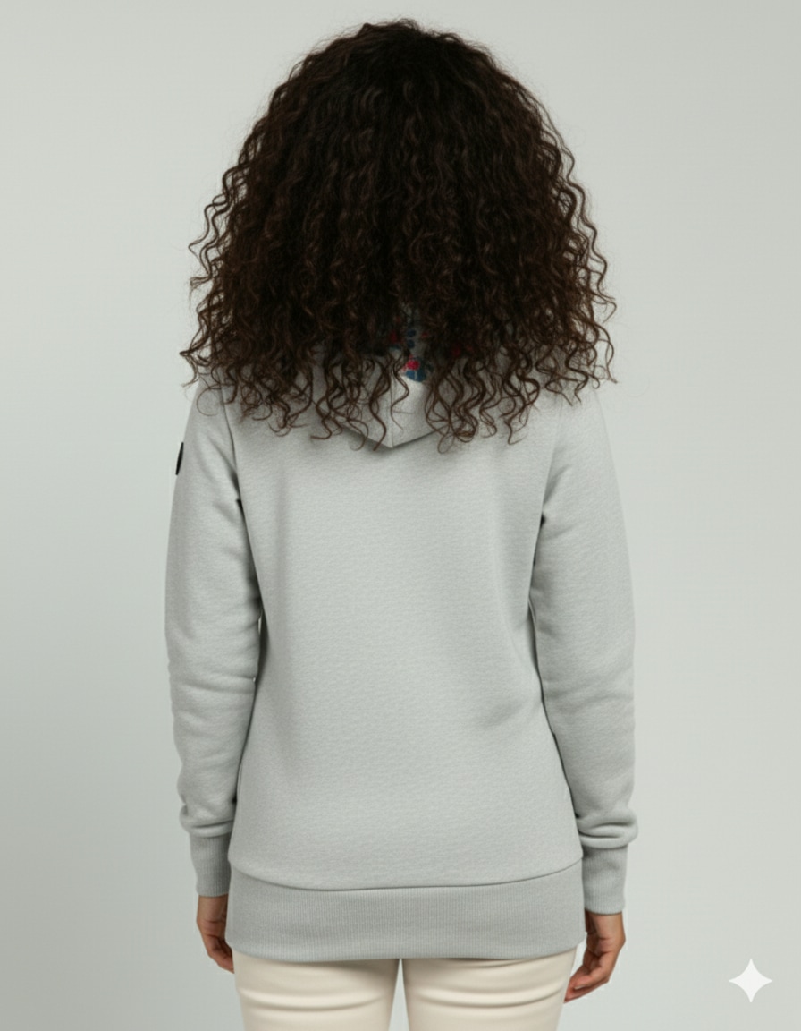 Ragwear Sweatshirt »ANGELLIKA FLOWERS O« mit asymmetrischem Schalkragen