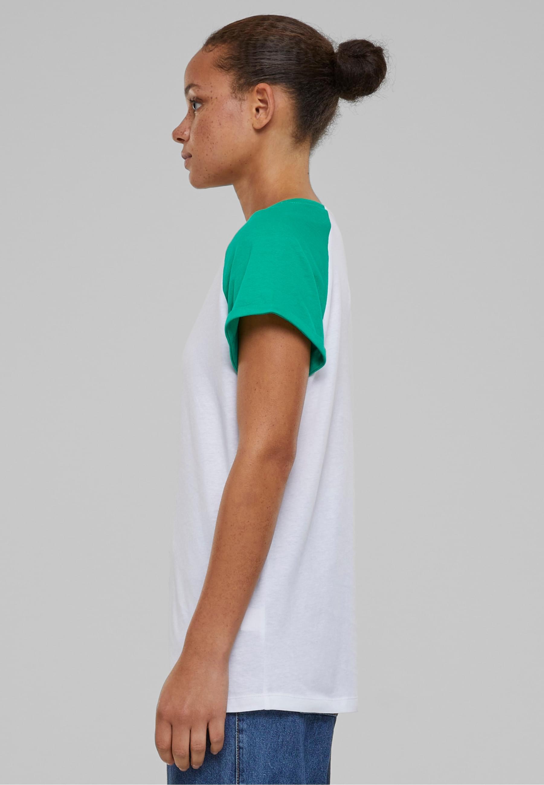 URBAN CLASSICS Kurzarmshirt »Urban Classics Damen Ladies Contrast Raglan Tee«, (1 tlg.)