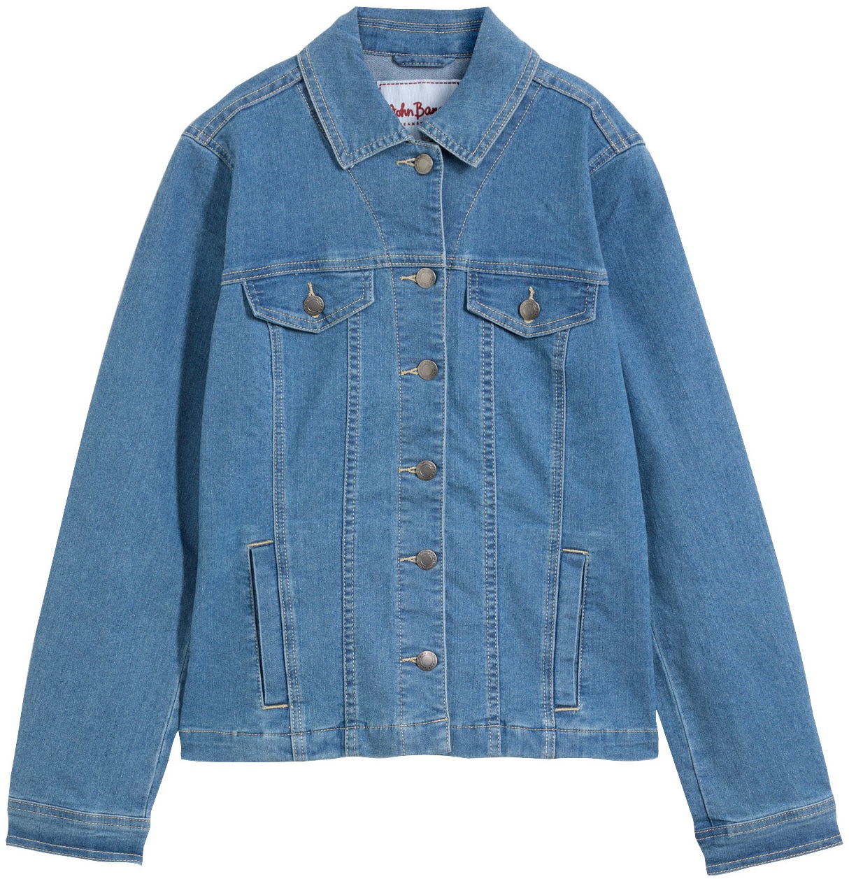 bonprix Jeansjacke bequeme Passform, mit Brust- und Eingriffstaschen