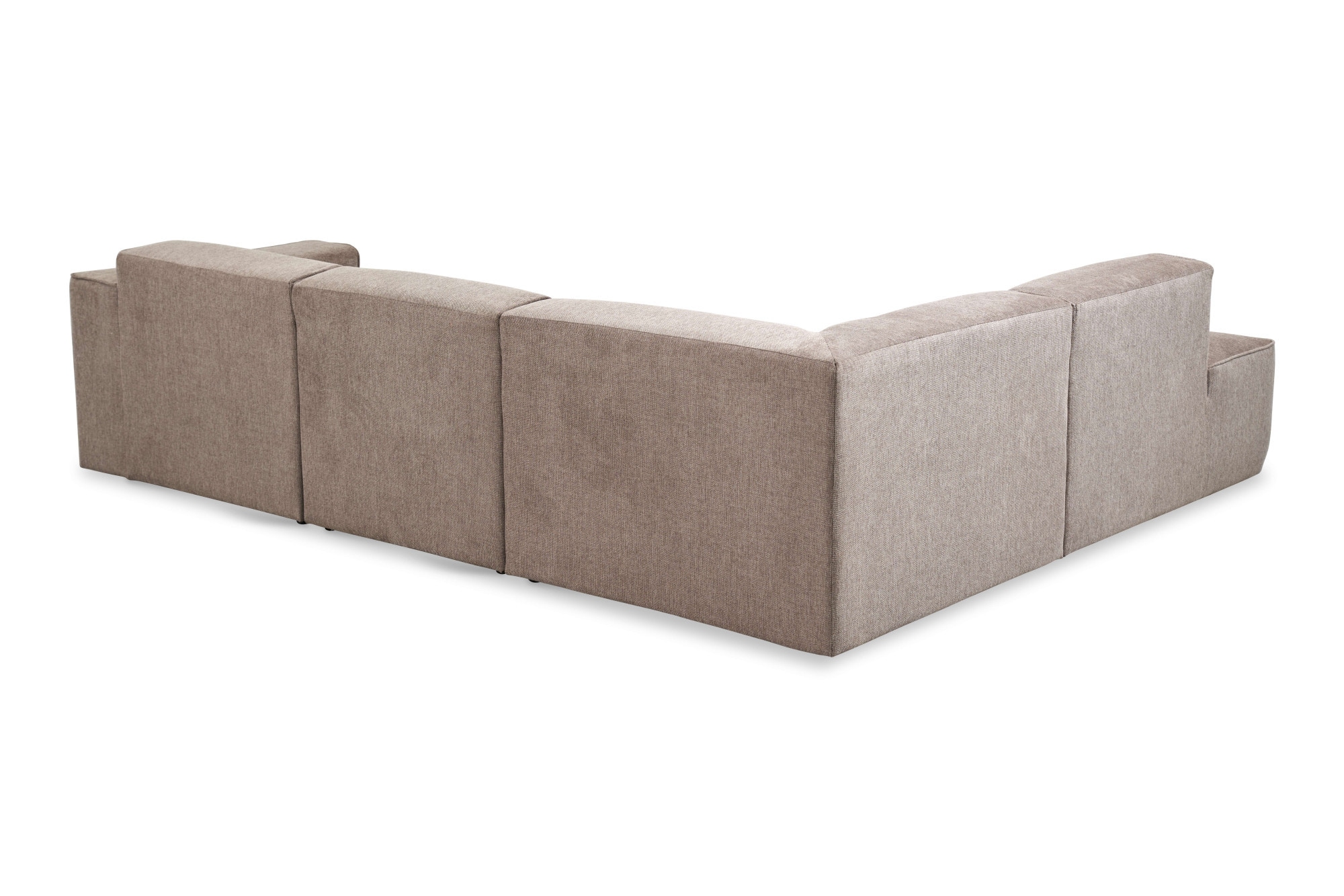 andas Ecksofa »Noord mit Kedernaht, Breite 282 cm«, Cord, Struktur, Webstoff, mit Wellenunterfederung, Massivholzrahmen