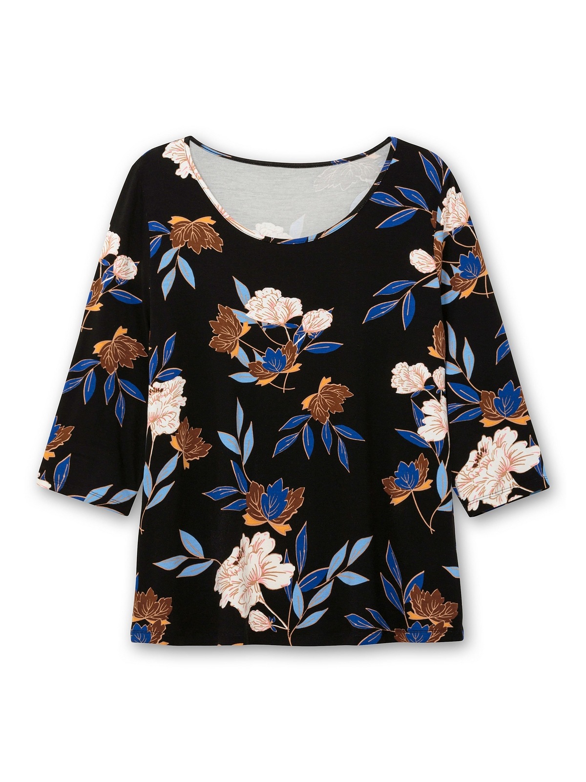 Sheego 3/4-Arm-Shirt »Große Größen«, mit Blumenprint, aus Viskosejersey