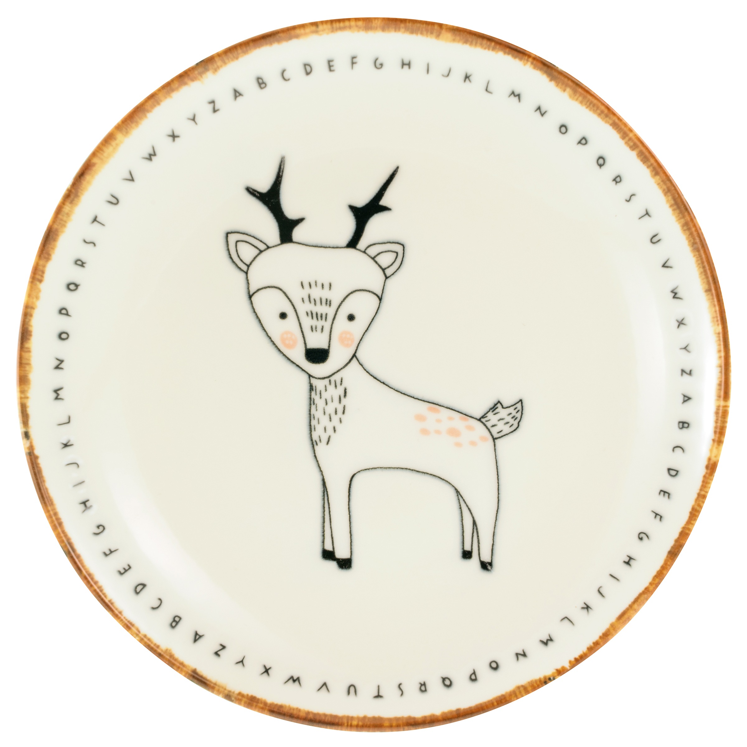 CreaTable Teller-Set »Freunde des Waldes, Teller 21 cm, 4-tlg.« Teller Set, Tierabbildungen, Nordische Ästhetik