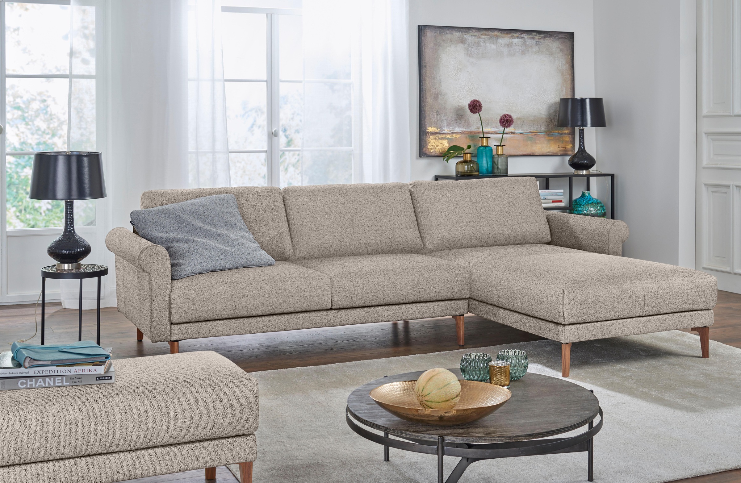 Creation BY ROLF BENZ Ecksofa "CR.450, Designecksofa, L-Form", Armlehne Sch günstig online kaufen
