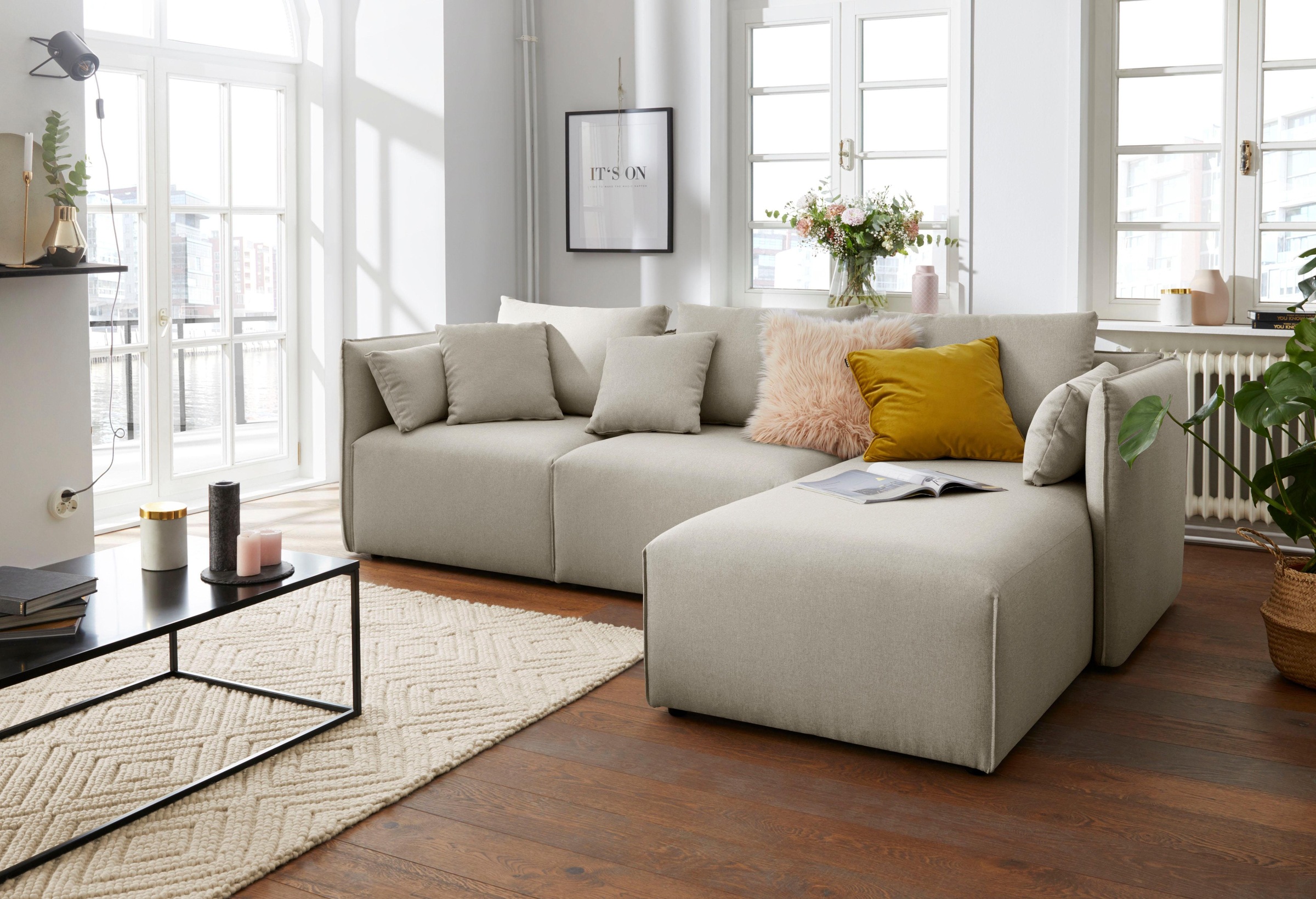 OTTO home Ecksofa "Nöre L-Form" 3 Teile, in vielen Bezugsqualitäten und Far günstig online kaufen