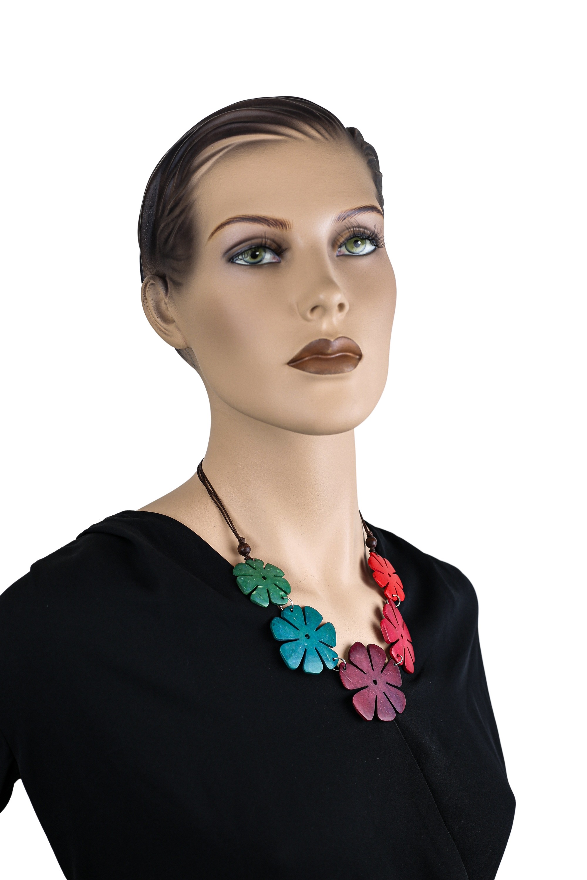 COLLEZIONE ALESSANDRO Kette mit Anhänger »Mayari«, mit Holzblüten in verschiedenen Größen