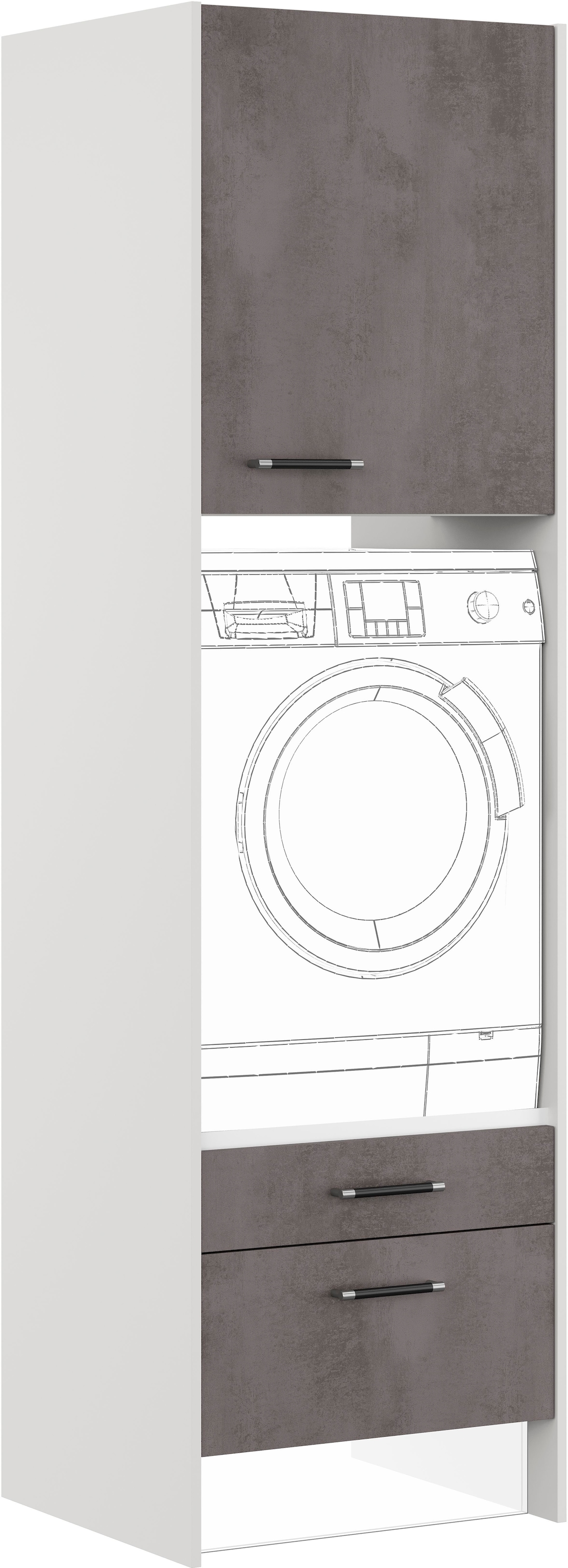 IMPULS KÜCHEN Waschmaschinenumbauschrank ""Prag", Breite/Höhe: 64/220,6 cm, günstig online kaufen
