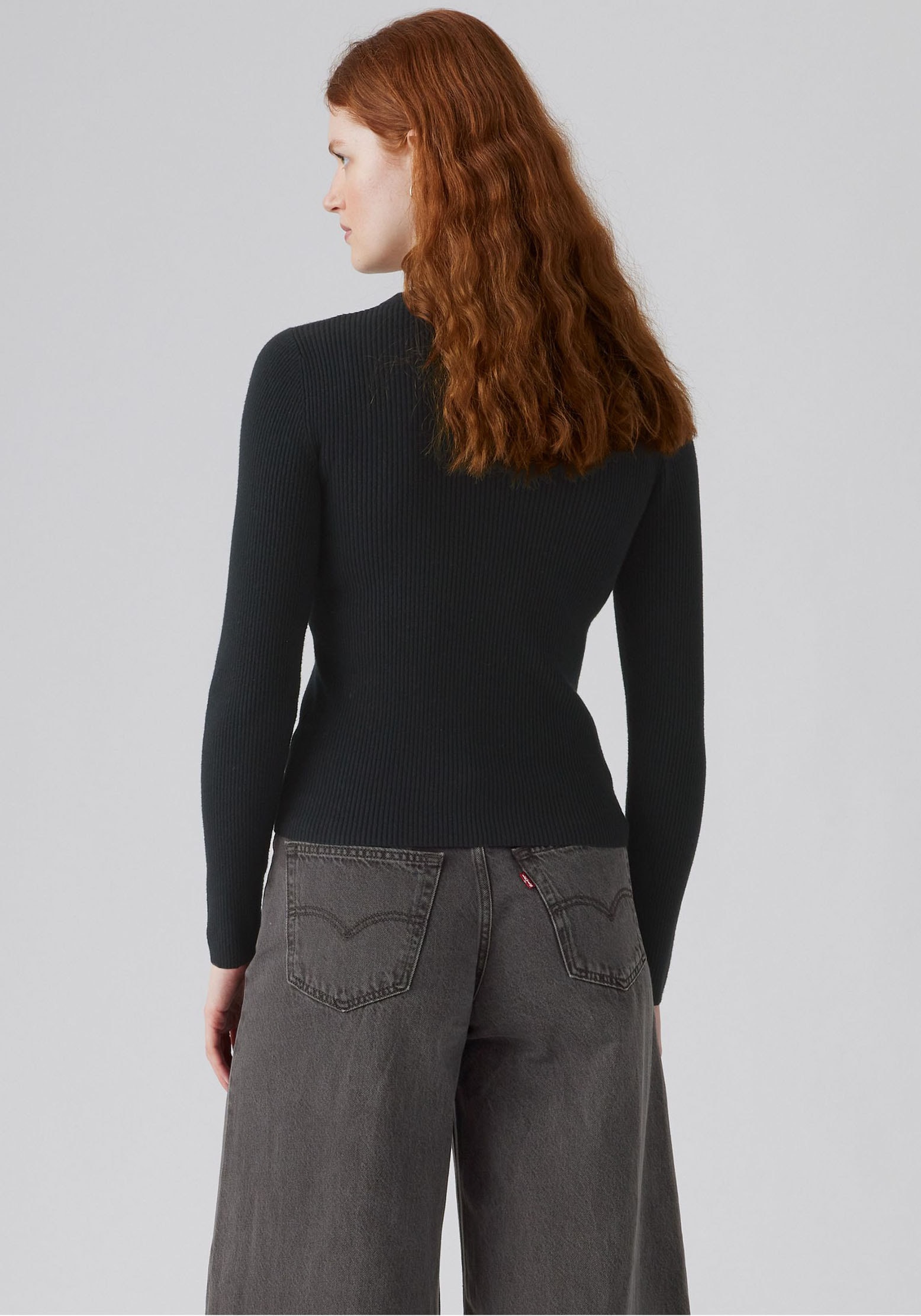 Levi's® Rundhalspullover »RIB CREW SWEATER«, Geripptes Strickmuster