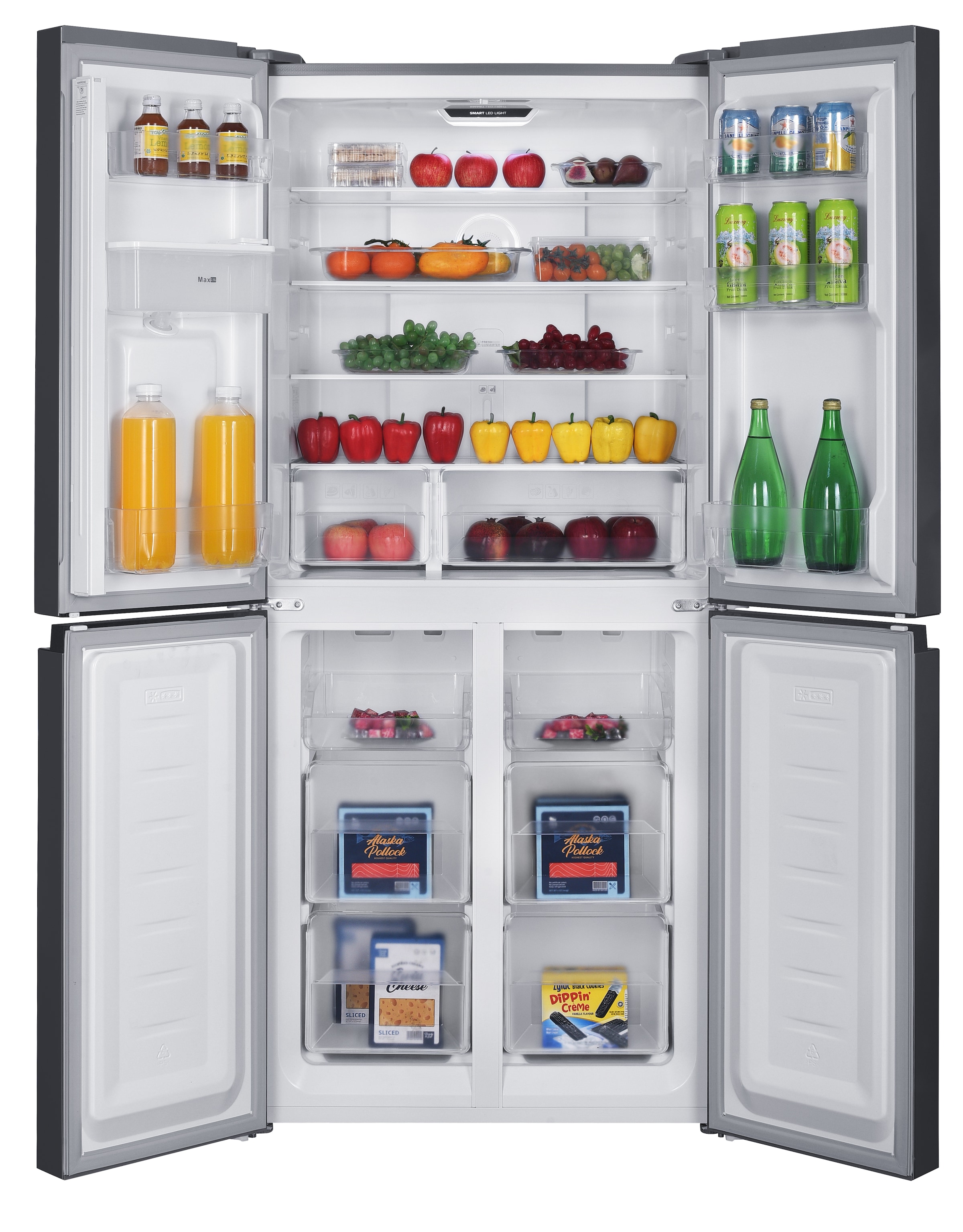 Hanseatic Multi Door »HCDC18080CWDI«, NoFrost, Wasserspender, Display