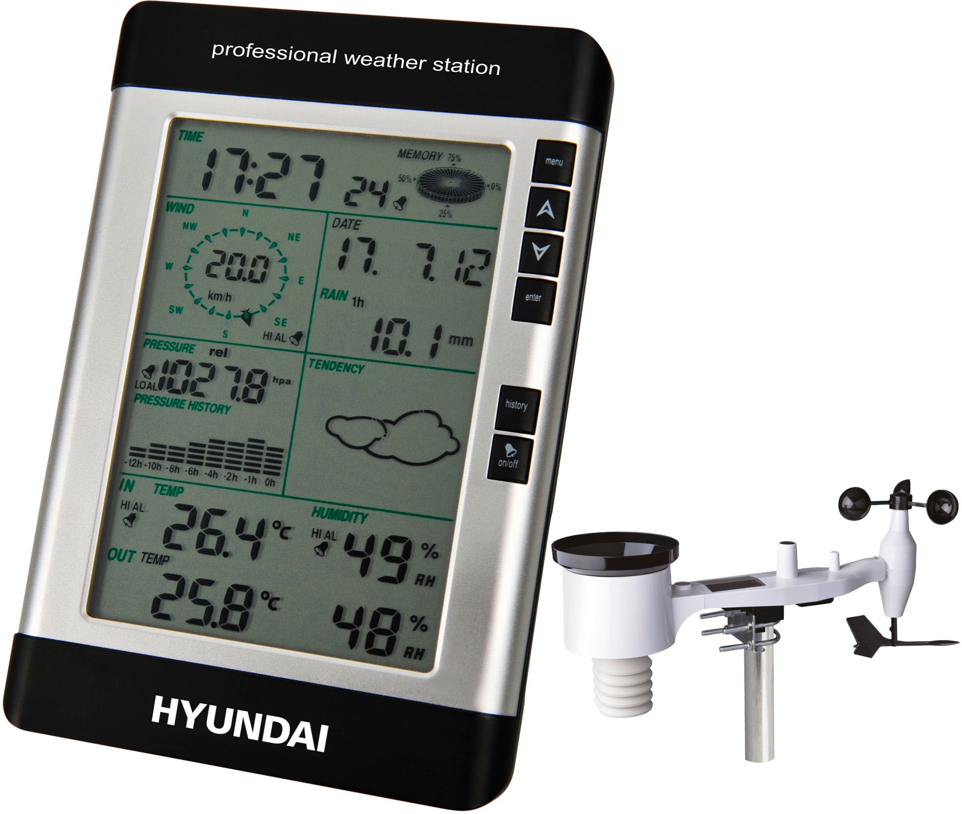 Hyundai Wetterstation »WSP 3080 R Wind« (mit A...