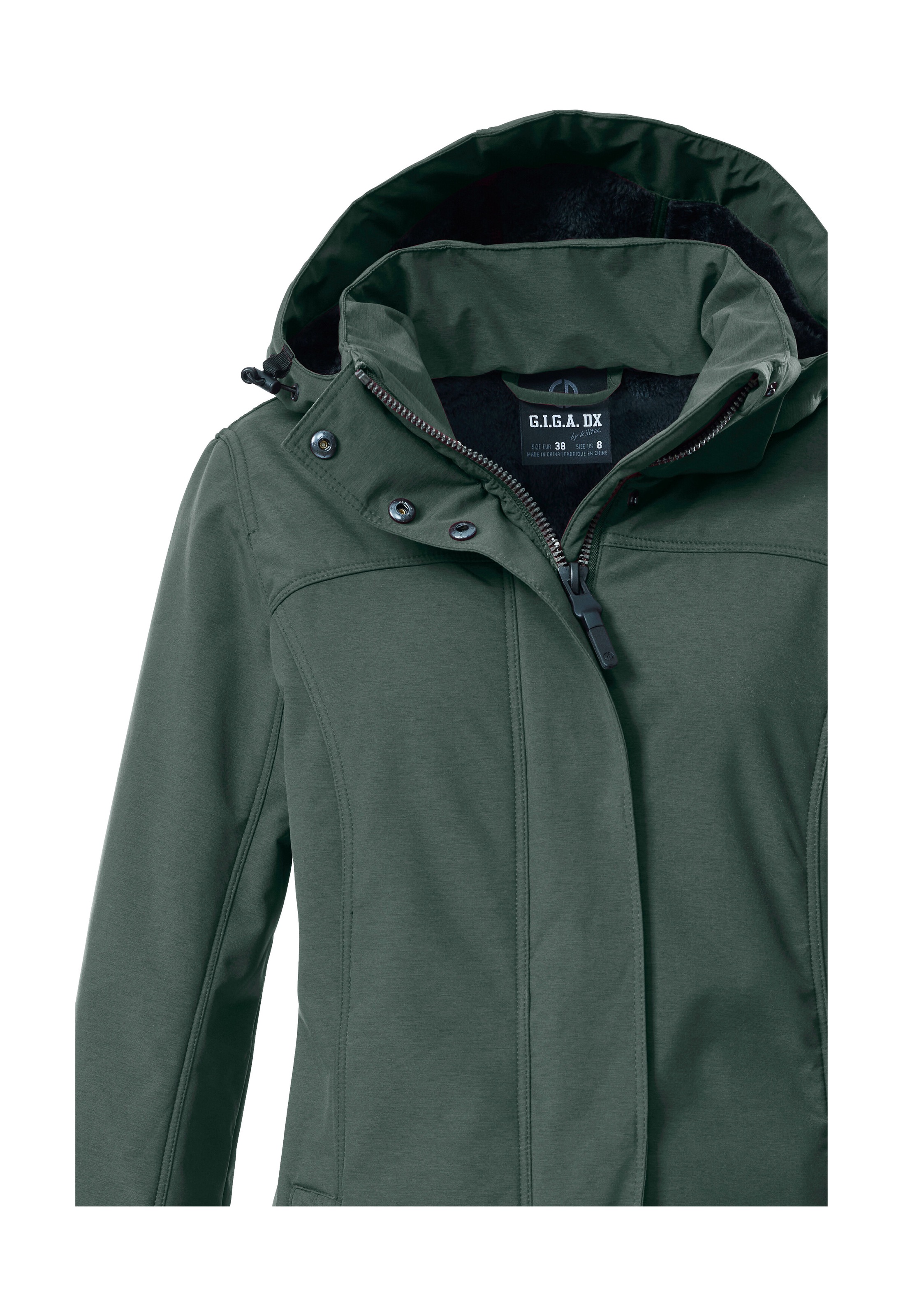 G.I.G.A. DX by killtec Softshellparka »GW 36 WMN SFTSHLL PRK«, Softshellparka: wasserdicht, Teddyfell, 2-Wege-Reißverschluss