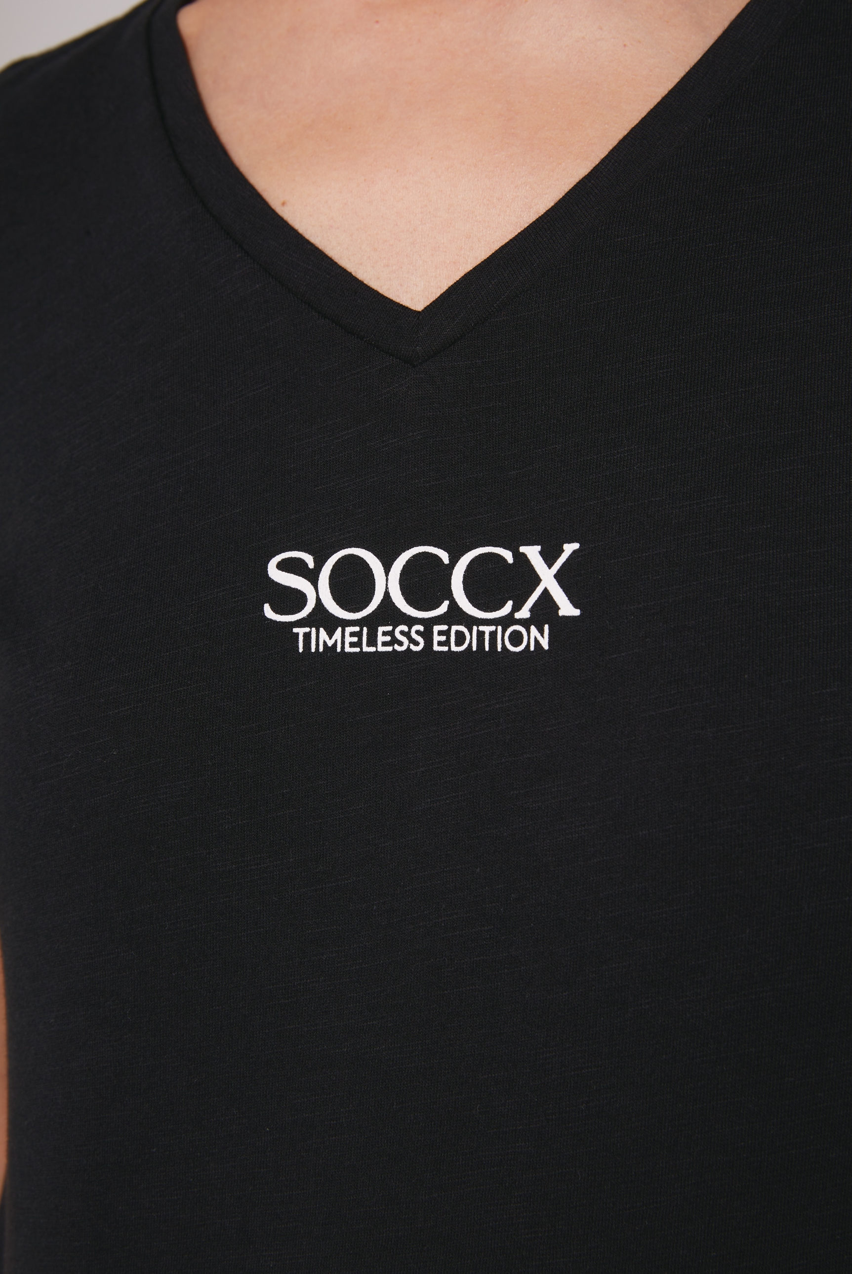 SOCCX V-Shirt, aus Baumwolle
