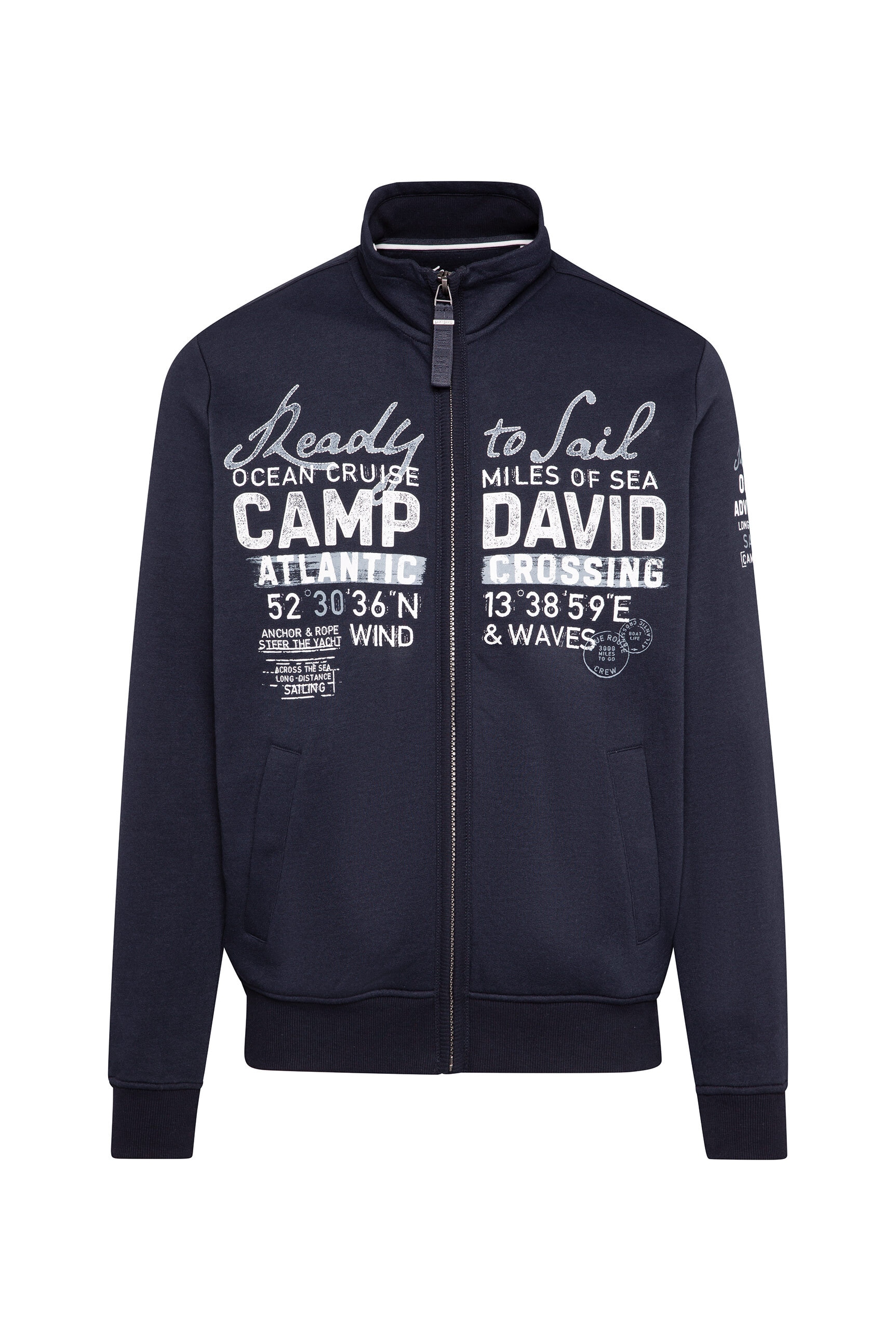 CAMP DAVID Sweatjacke, mit Stehkragen