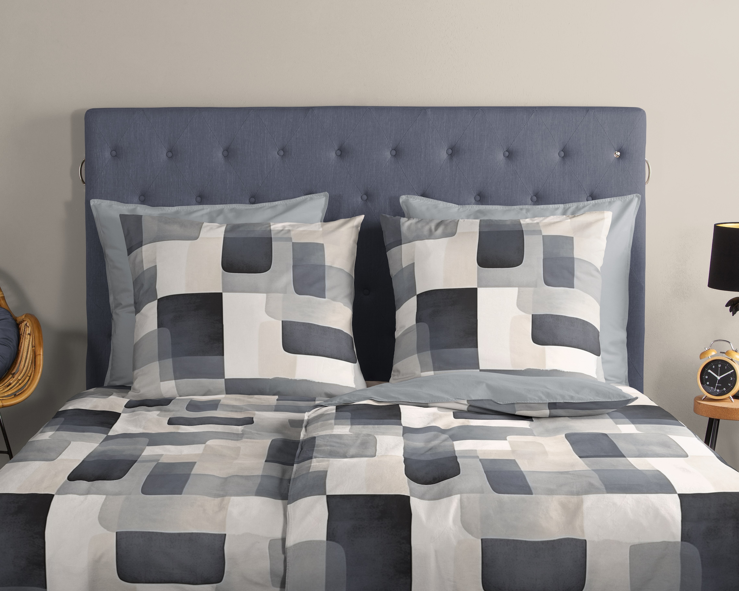 good morning Wendebettwäsche »Aiden« 2 100% Baumwolle, Renforcé, Reißverschluss, Wendeoptik, Modern