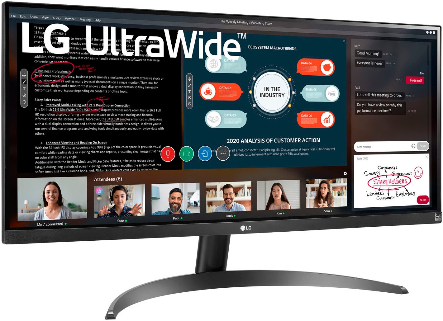 LG LED-Monitor »29WP500-B«, 73 cm/29 Zoll, 2560 x 1080 px, UWFHD, 5 ms Reaktionszeit, 75 Hz