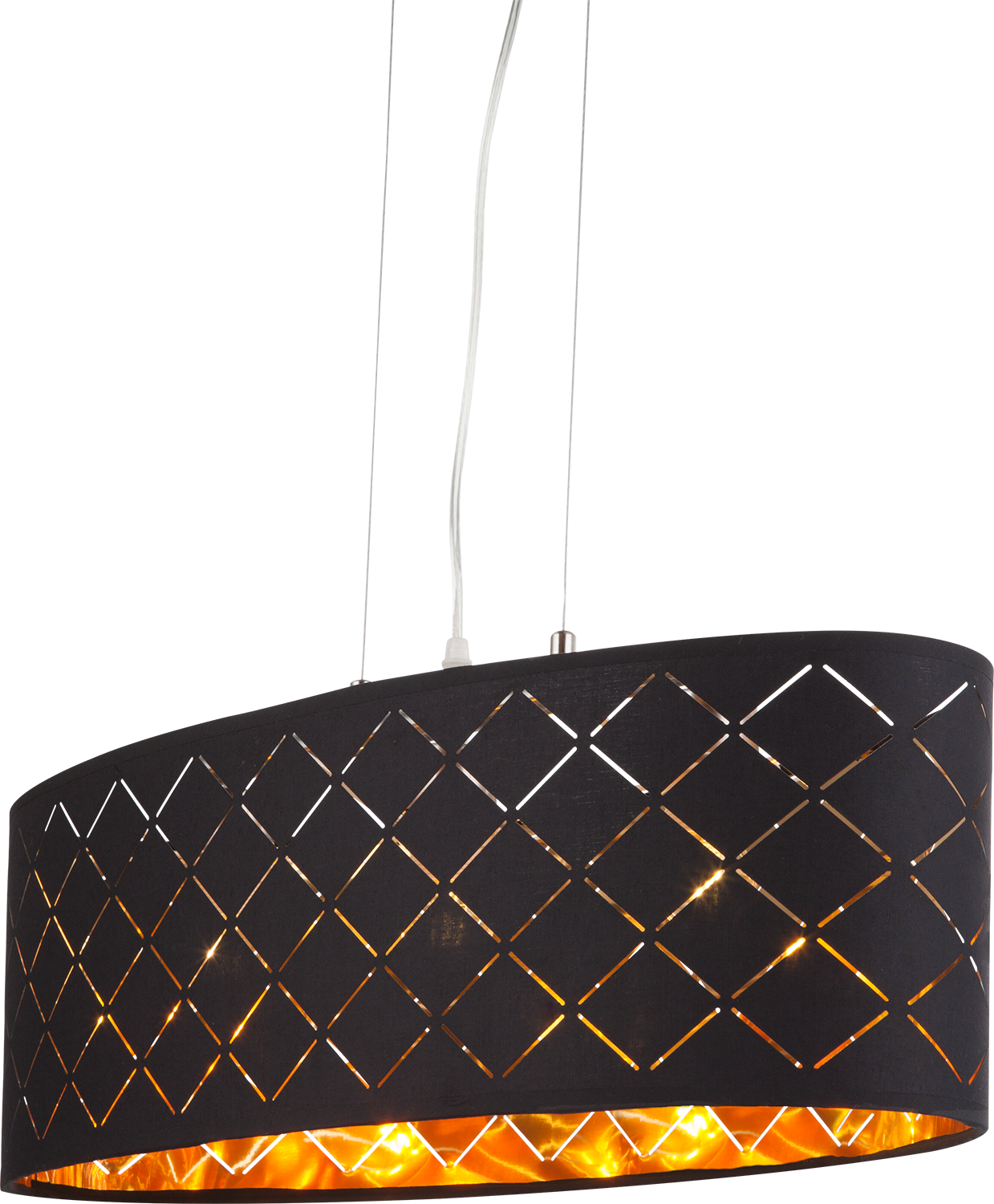GLOBO LIGHTING Hängeleuchte »CLARKE«, Leuchtmittel E27 | ohne Leuchtmittel, Hängelampe/Pendelleuchte/Dekor/goldfarben/Höhe kürzbar