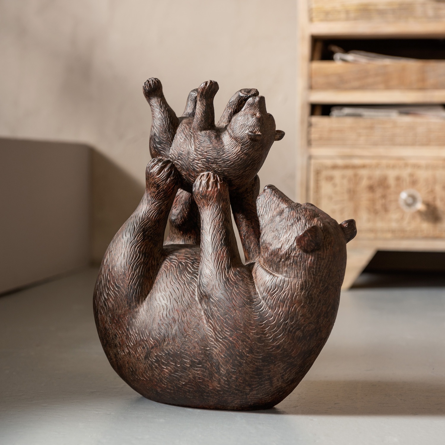 KARE Deko-Figur Artistic Bears Handstand, Polyresin, braun günstig online kaufen