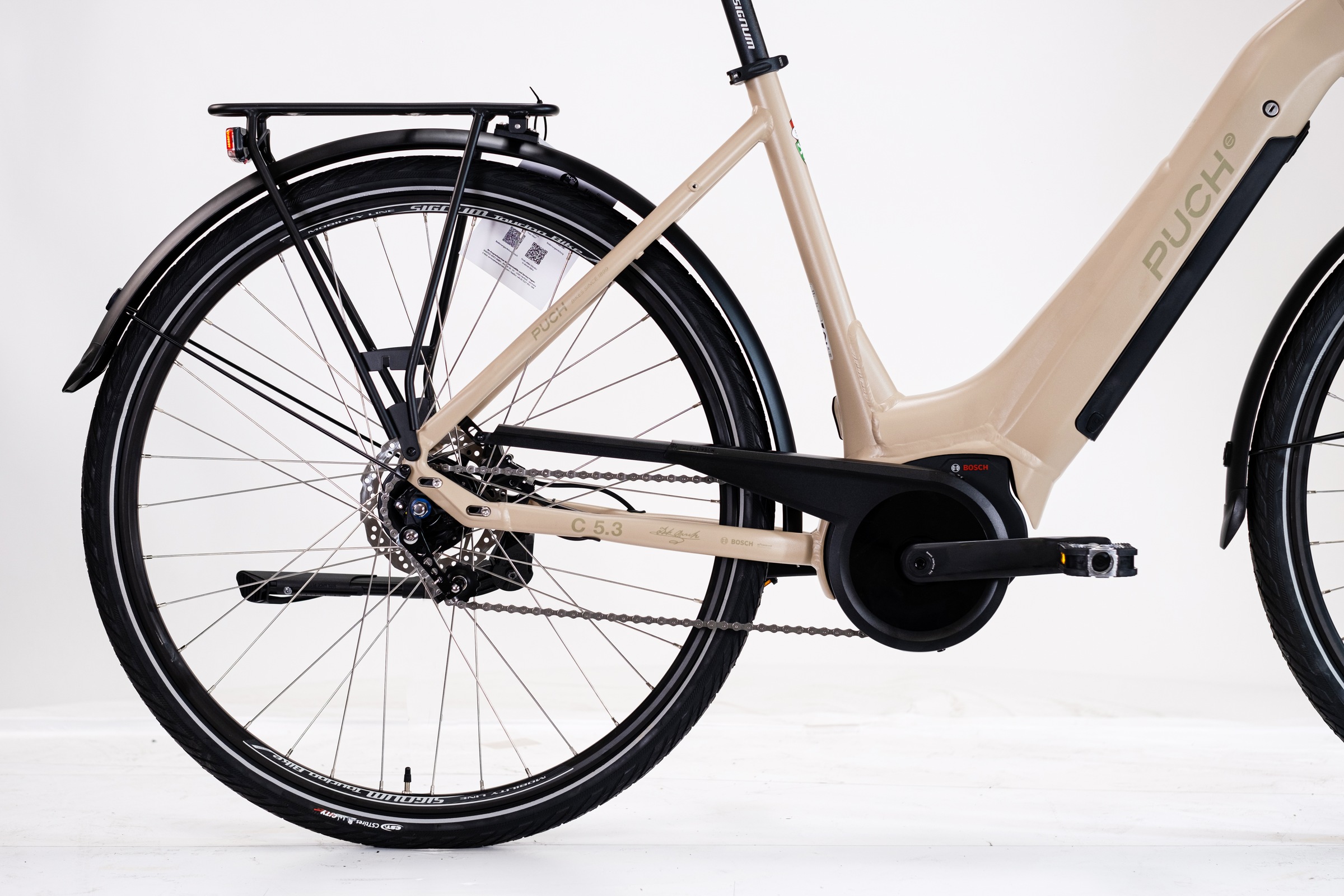 PUCH »PUCH C5.3 NEXUS / BOSCH 500 Wh 28" beige 7-Gänge« 7 Gang Shimano Nexus Schaltwerk Nabenschaltung Mittelmotor 250 W BOSCH PERFORMANCE LINE 36 V/250 W, Mittelmotor