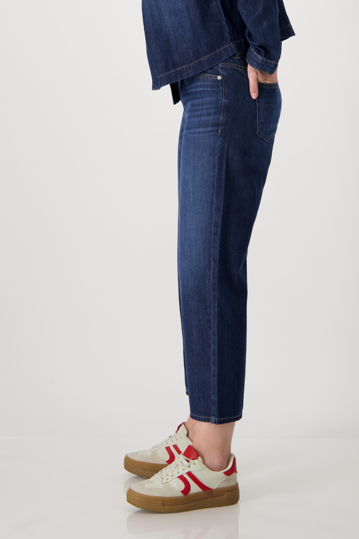 Monari Culotte »Hose Lyocell 64cm«, Mit Gürtelschlaufen