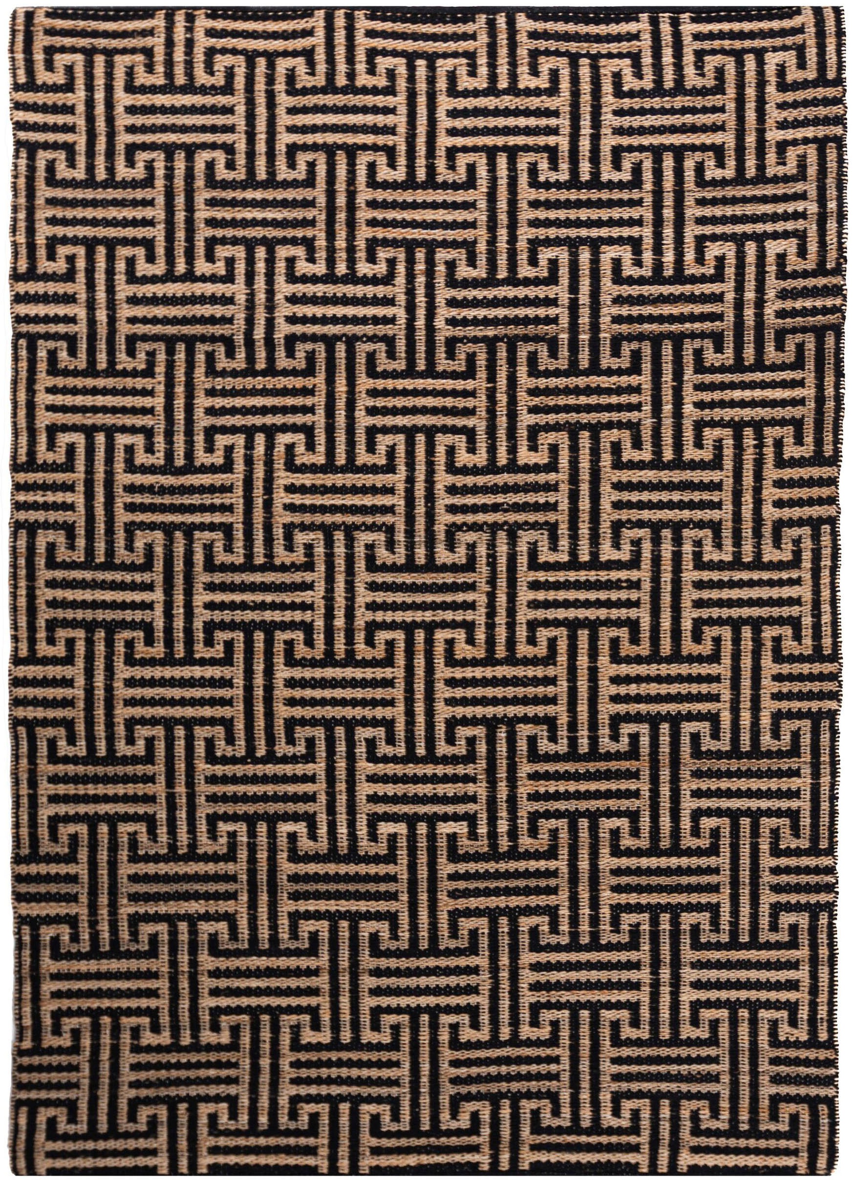 FLAIR RUGS Teppich "Meander Jute" rechteckig mit griechischem Muster günstig online kaufen