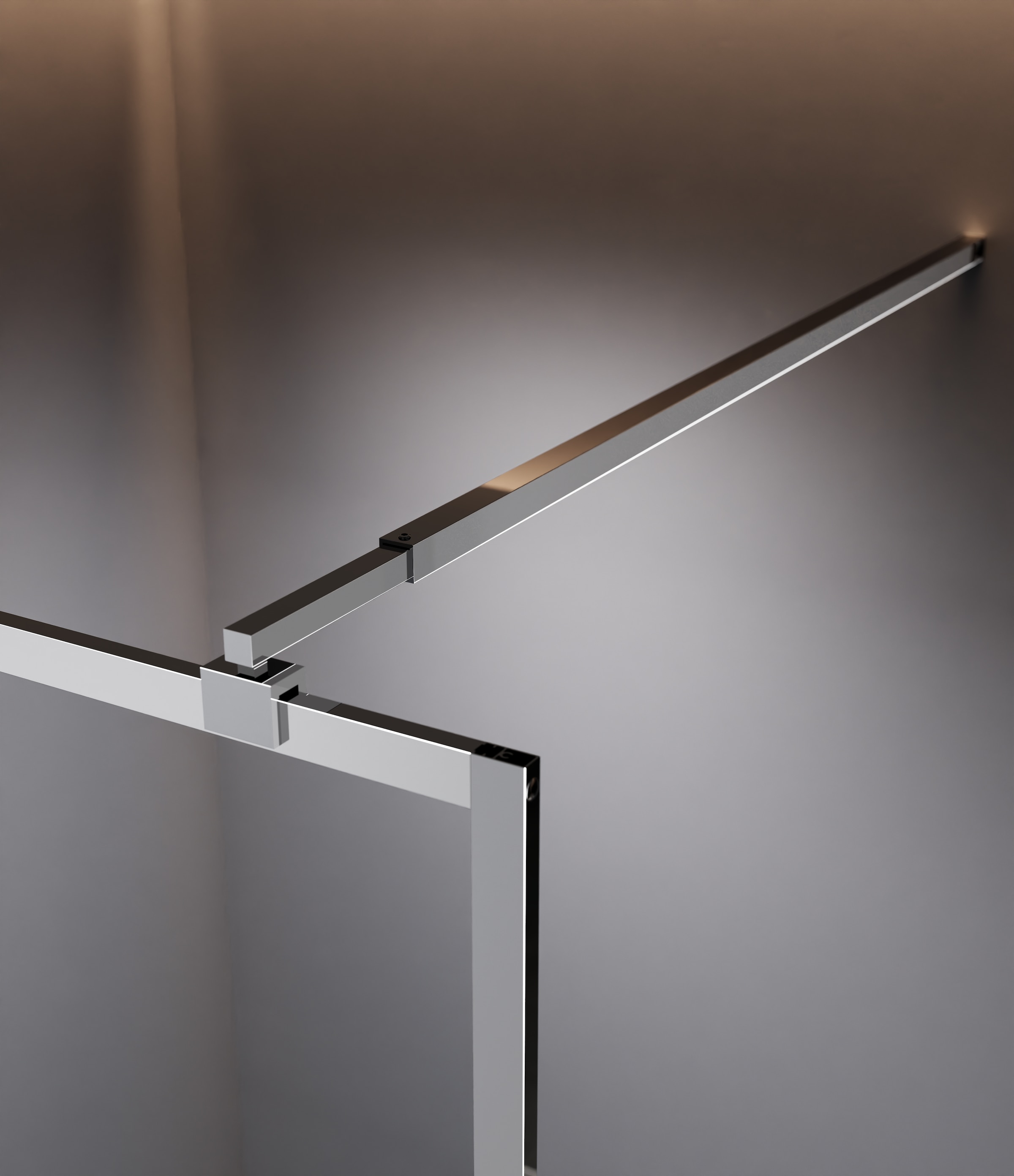 welltime Walk-in-Dusche Dreigeteilte Scheibe in trendigem Blockdesign