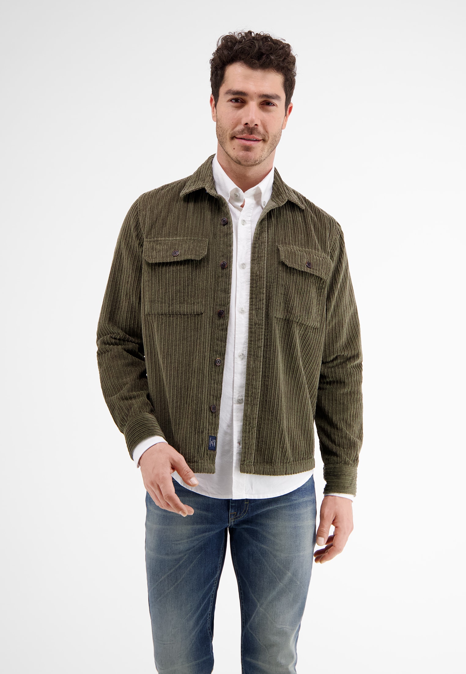 LERROS Langarmhemd "LERROS Overshirt *Corduroy*"