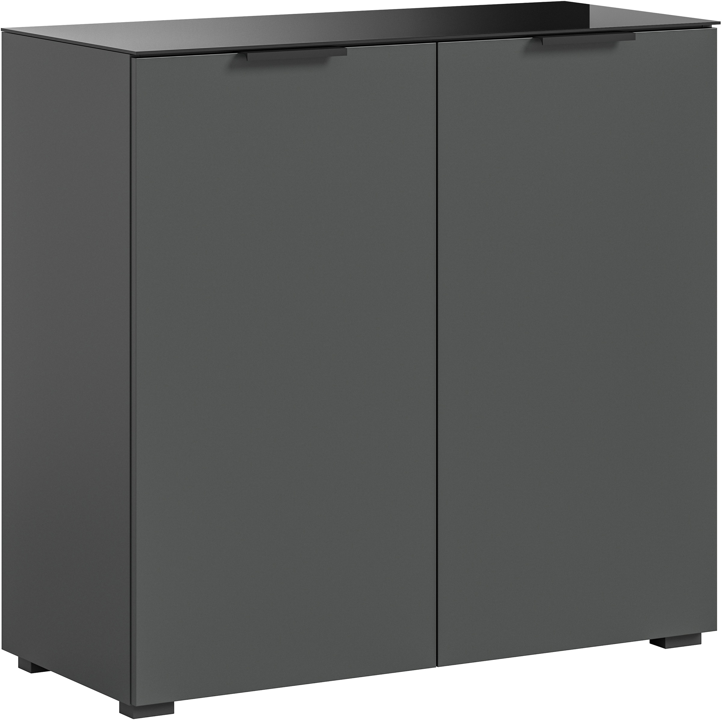 INOSIGN Kommode »Raio, Breite 90 cm, 2 Türen, 2 Einlegeböden, Oberboden mit Glasplatte«, Anrichte, Sideboard, Highboard, Schrank