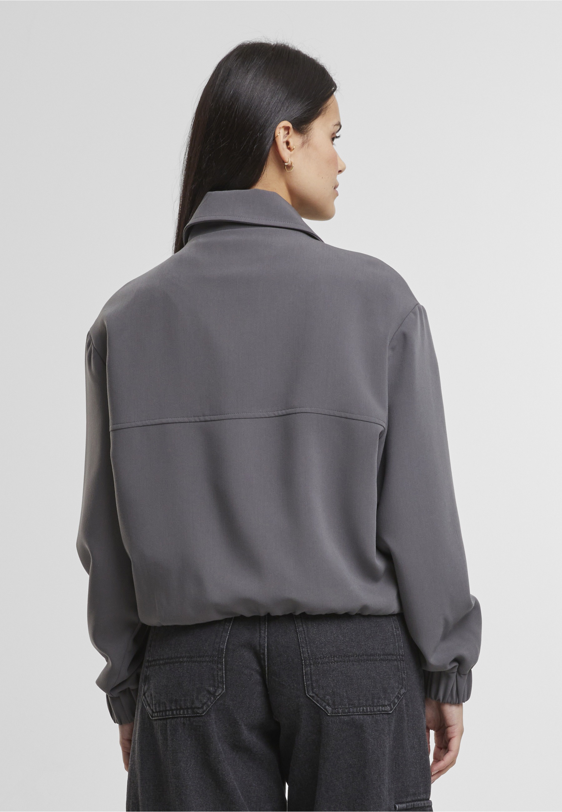 URBAN CLASSICS Allwetterjacke »Urban Classics Ladies Short Blouson« 1 Stk. tlg. ohne Kapuze
