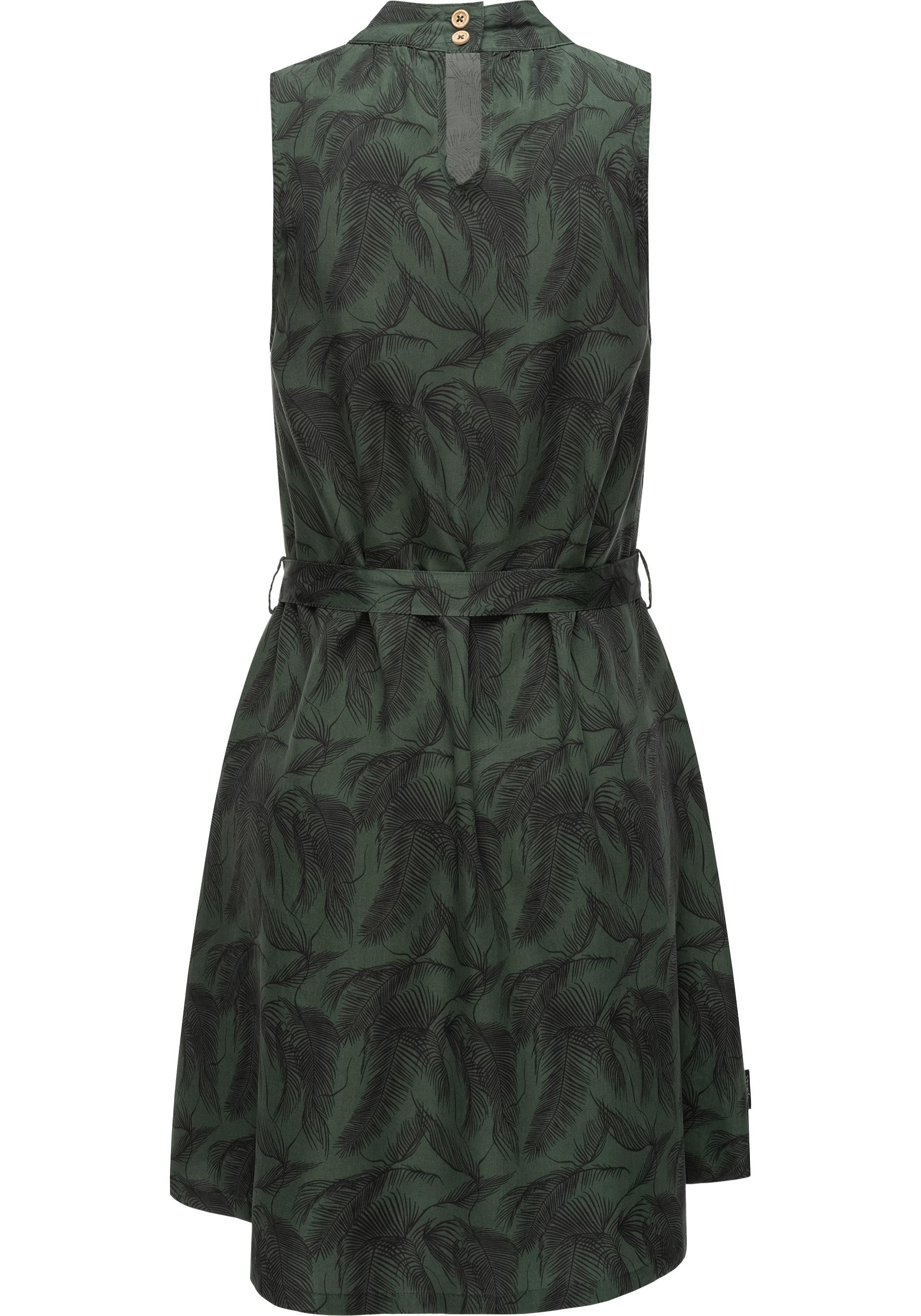 Ragwear Blusenkleid »Angyc Organic«, hochgeschlossenes Sommerkleid mit  Bindeband für bestellen | BAUR