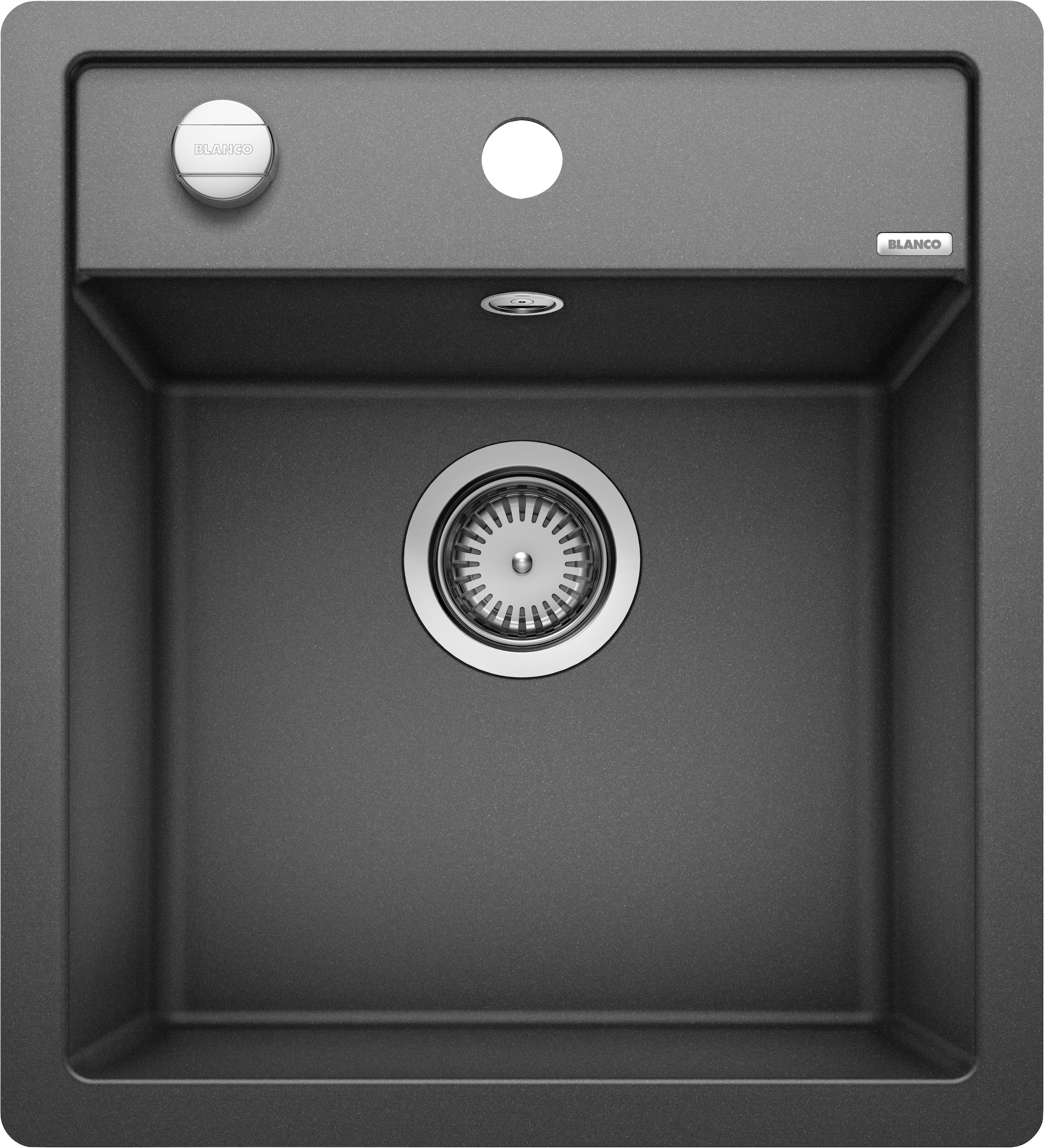 Granitspüle BLANCO, B:50cm H:19cm T:46cm, grau, Verbundwerkstoff, Küchenspülen, "DALAGO 45-F", erhältlich in mehreren Farben