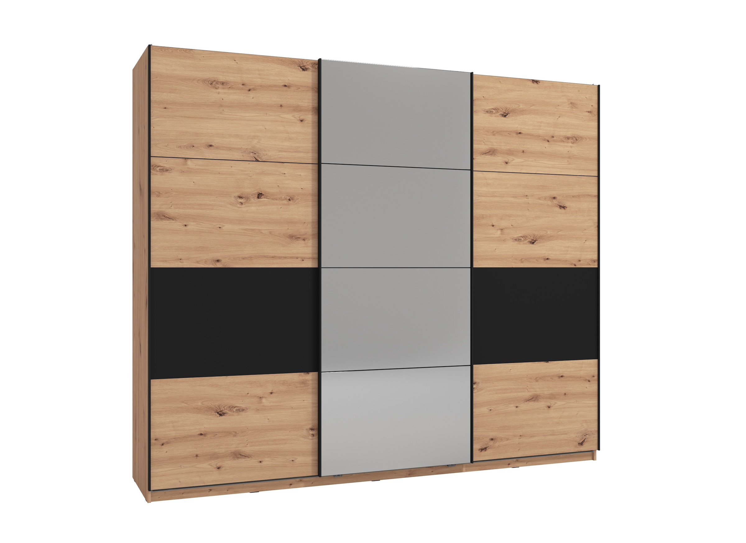 INOSIGN Schwebetürenschrank »Sardinia, Kleiderschrank mit Spiegel, Made in Europe«, viel Stauraum durch großzügige Innenausstattung, 170 oder 262cm breit