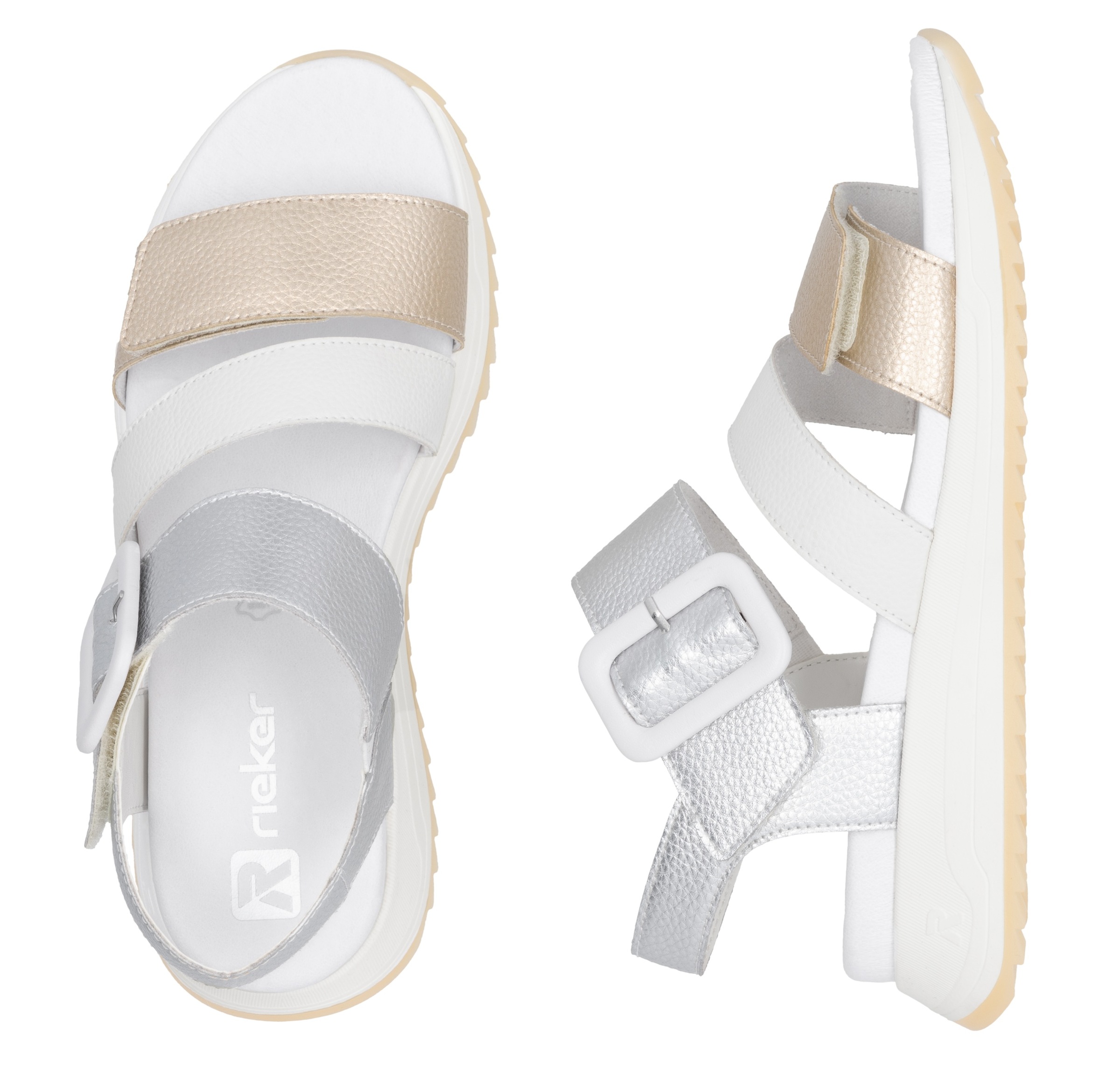 Thumbnail - RIEKER Sport Riemchensandale Sommerschuh, Klettschuh, Outdoorsandale mit weichem Fußbett