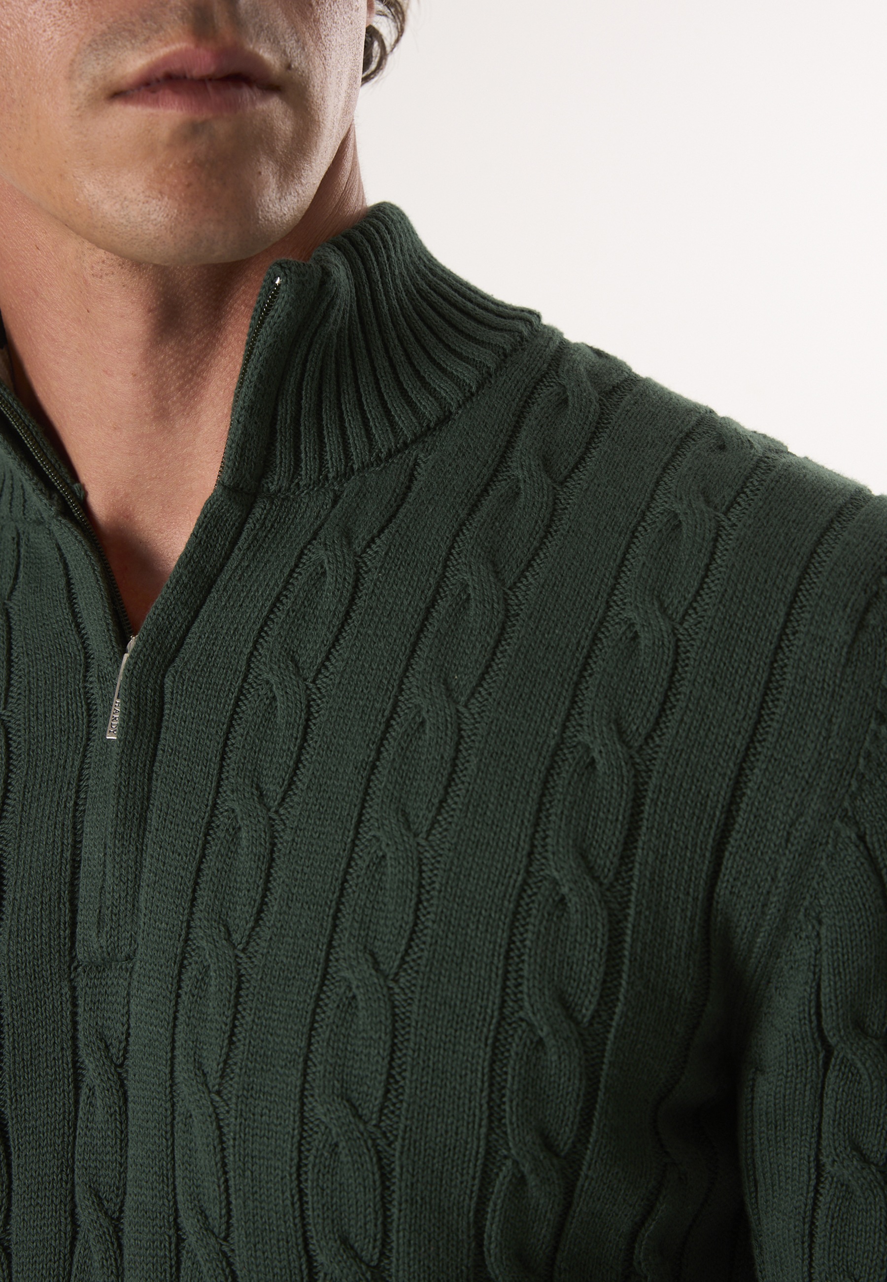 Thumbnail - Felix Hardy Stehkragenpullover "Kabelstrick-Pullover mit halbem Reißverschluss"