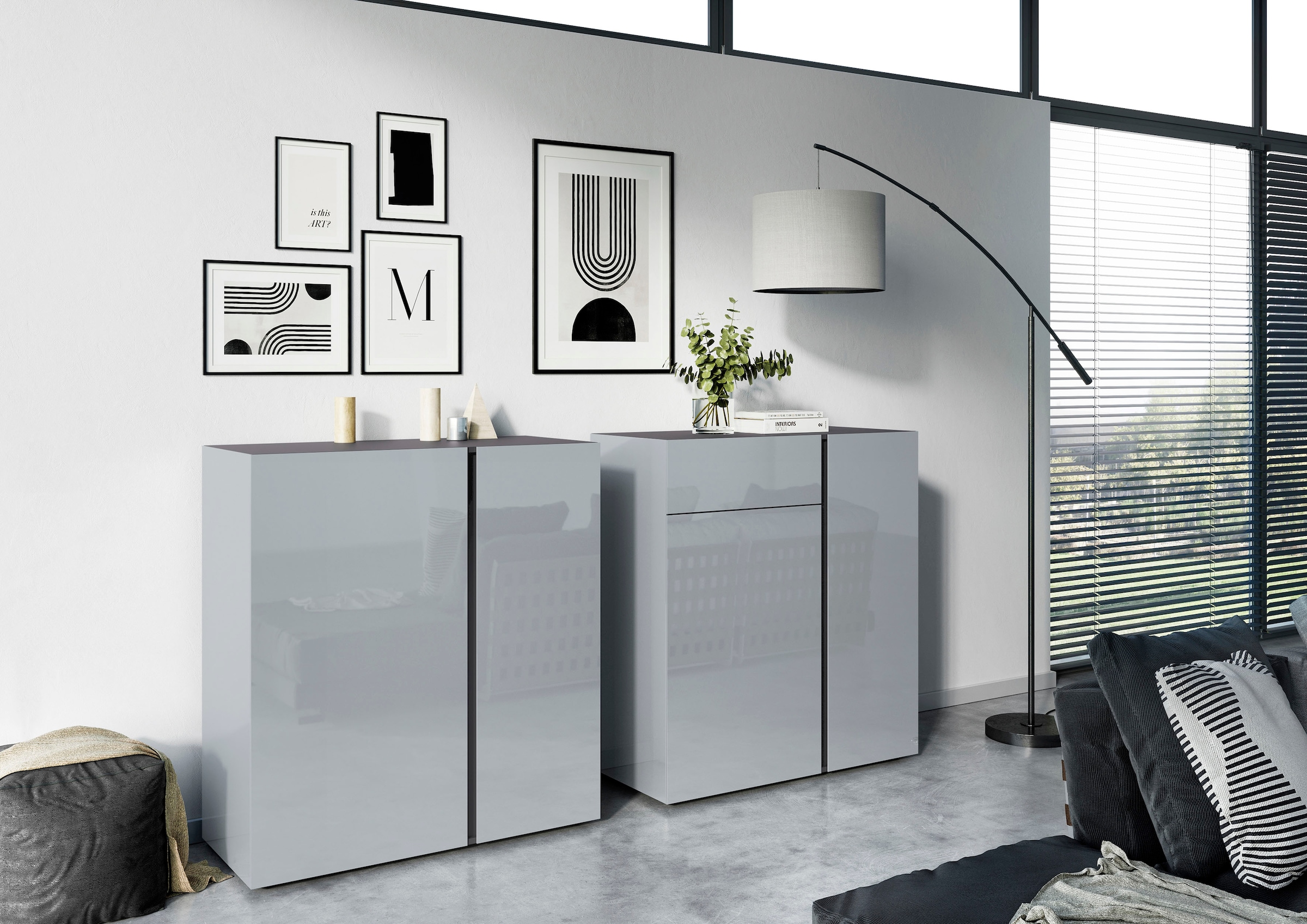 GERMANIA Wohnzimmer-Set »Mesa« 2-tlg. su Glasfr...