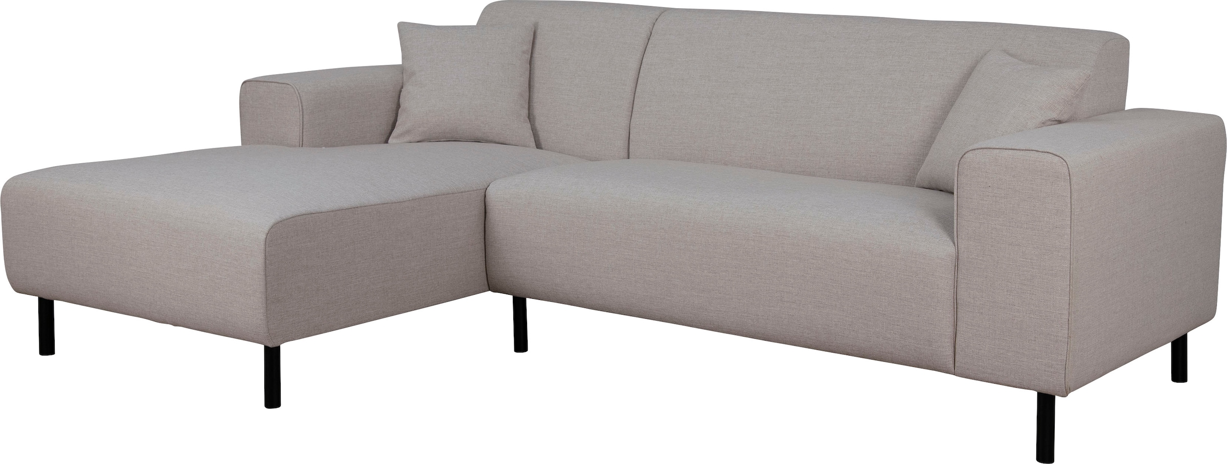 Home affaire Ecksofa »ARROS L-Form mit Wellenunterfederung, Maße B/T/H: 235/163/81 cm«, incl. Zierkissen, mit Recamiere rechts/links bestellbar, auch in Cord