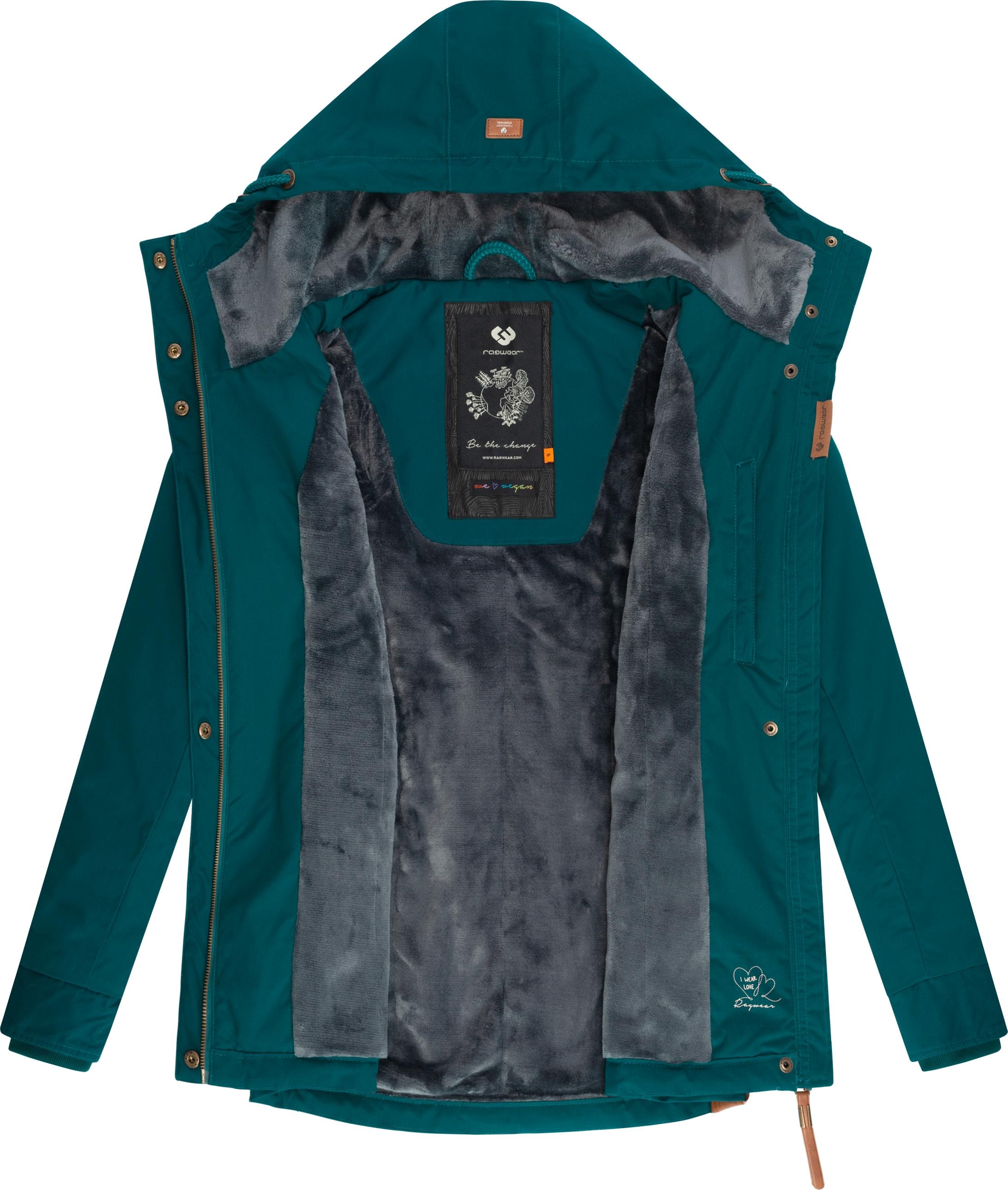 Ragwear Winterjacke »Monade« mit Kapuze Damen Winterparka mit Kapuze und m. Fleece gefüttert