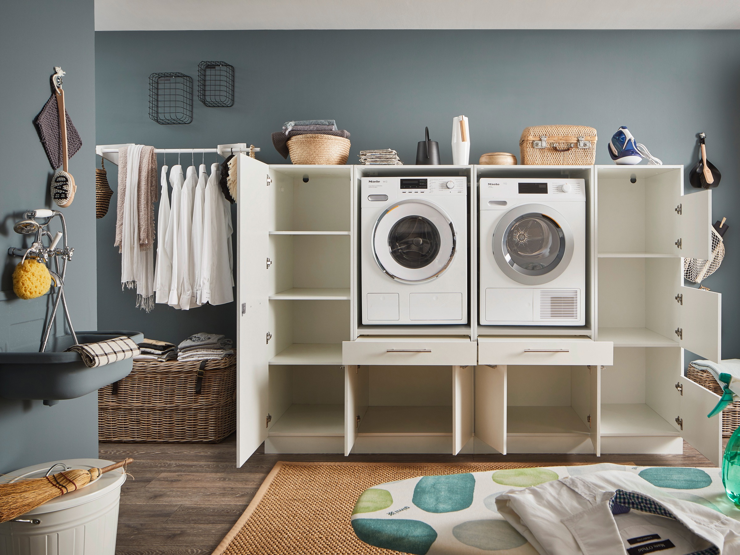 Laundreezy Mehrzweckschrank-Set »LAUNDREEZY LDSK14«, Breite 235 cm