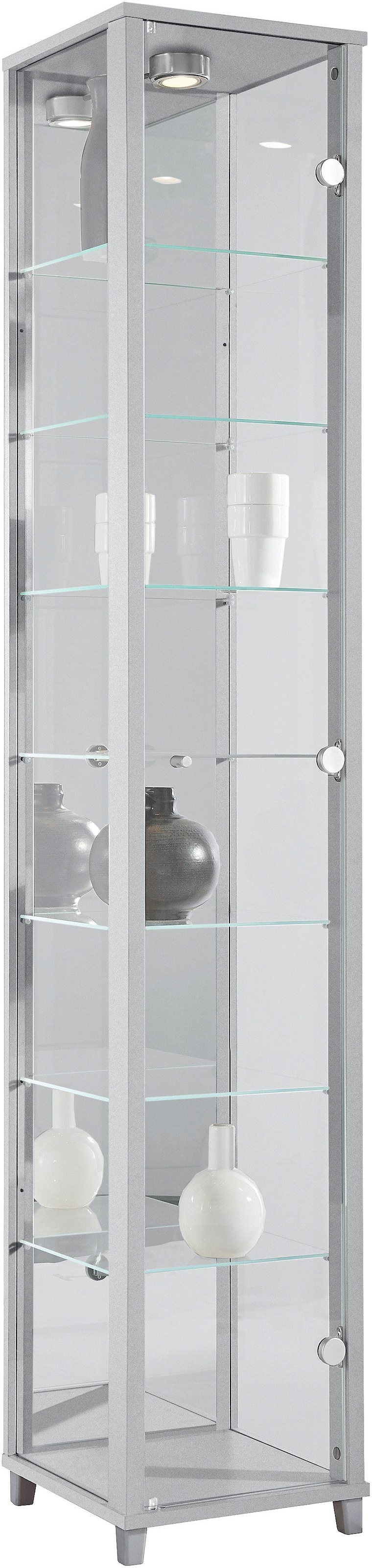 fif möbel Vitrine "OPTIMA", Standvitrine/Glasvitrine 1x Glastür,perfekt für Sammler,Sammlervitrine