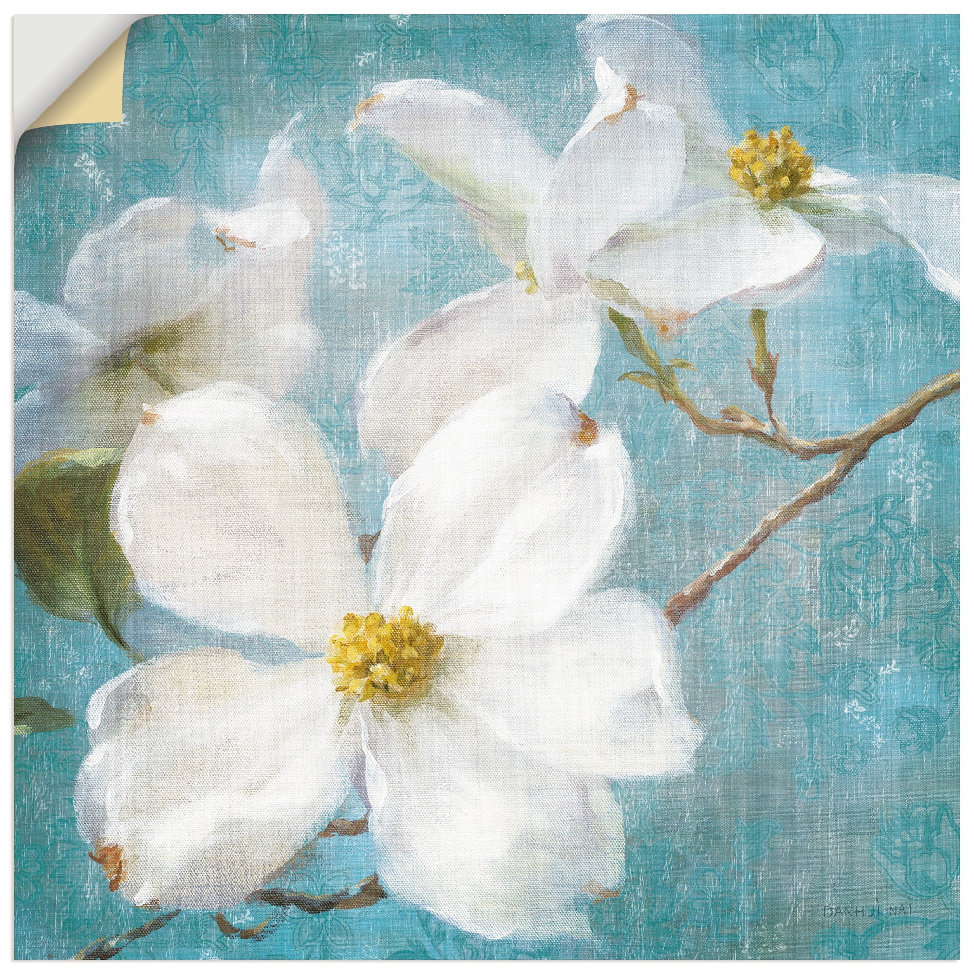 Artland Wandbild »Vintage Blüte I«, Blumen, (1 St.), als Leinwandbild,  Wandaufkleber oder Poster in versch. Größen kaufen | BAUR