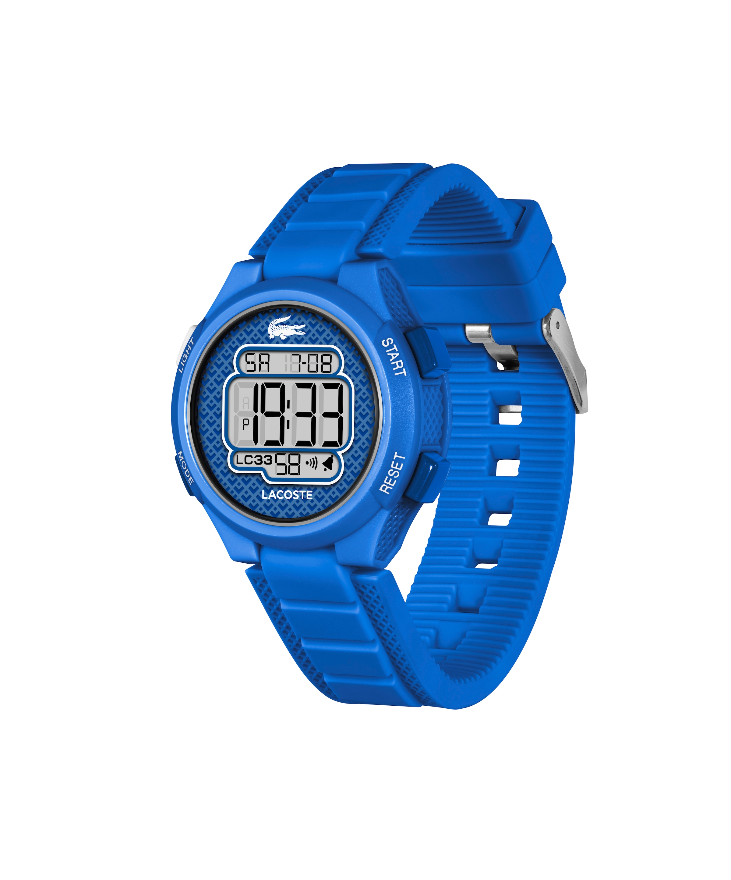 Lacoste Chronograph »LC33«, Quarzuhr, Armbanduhr, Silikonarmband, digital, Tag, Stoppfunktion