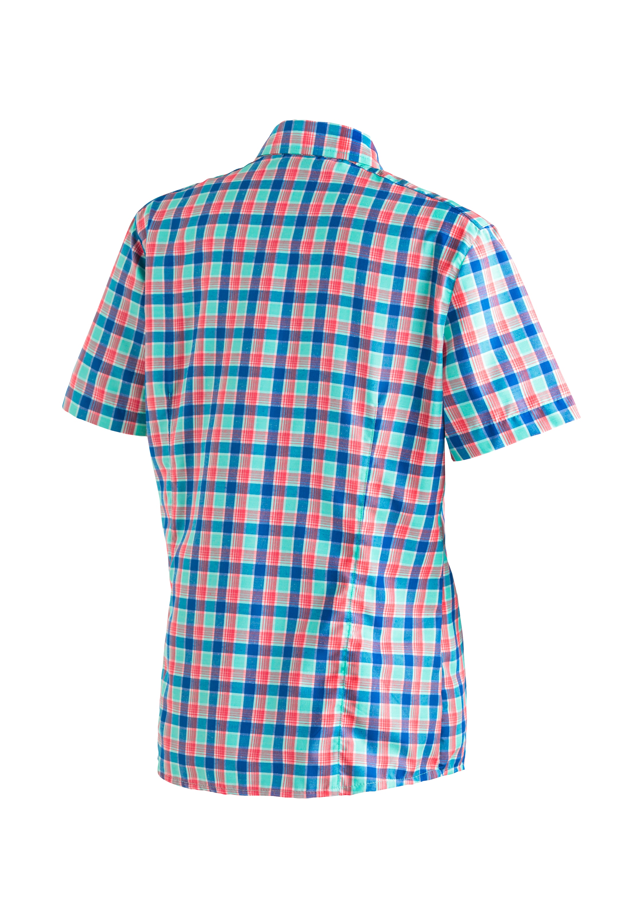 Maier Sports Funktionsbluse »Philina«, Karierte Kurzarm-Bluse für Wandern, Reisen und Freizeit