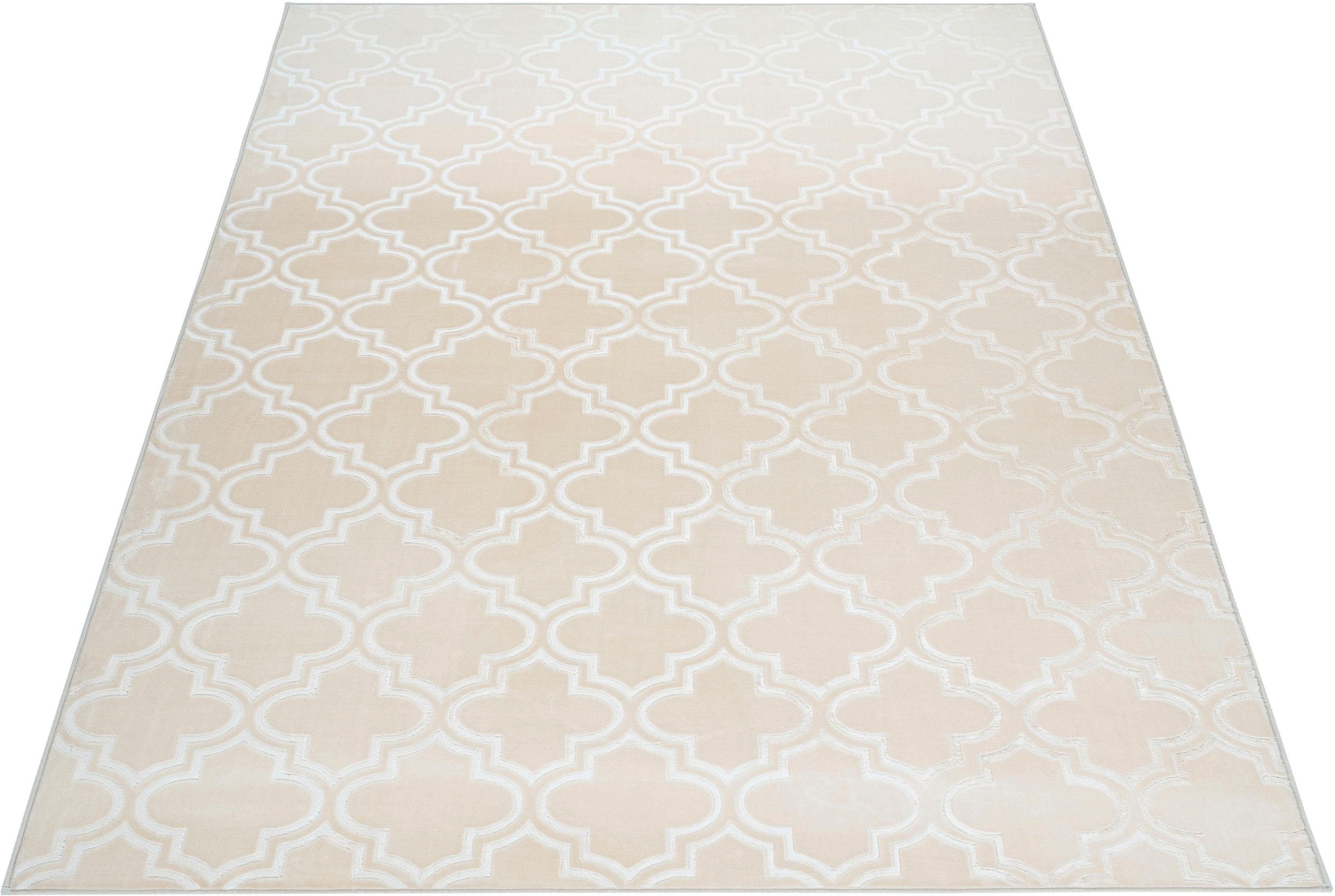 my home Teppich »Triana«, rechteckig, 7 mm Höhe, 3D-Design, geometrisches & modernes Design, Kurzflor, kuschelig