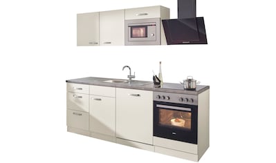 Küchenzeile »Kansas«, mit E-Geräten, Breite 220 cm
